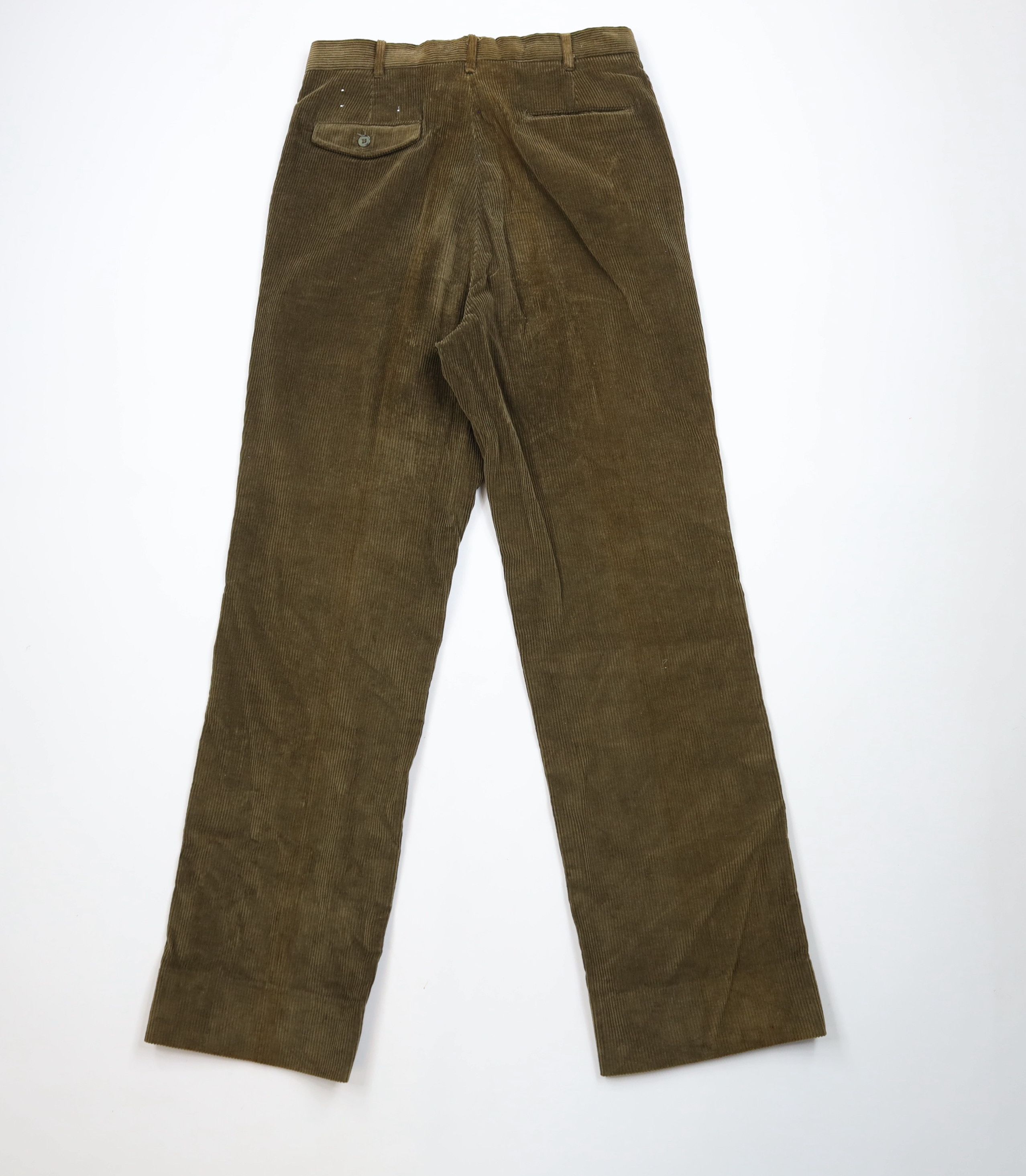 Vintage Vintage 70s Streetwear Wide Leg Corduroy Chino Pants Green Size US 32 / EU 48 - 8 Thumbnail