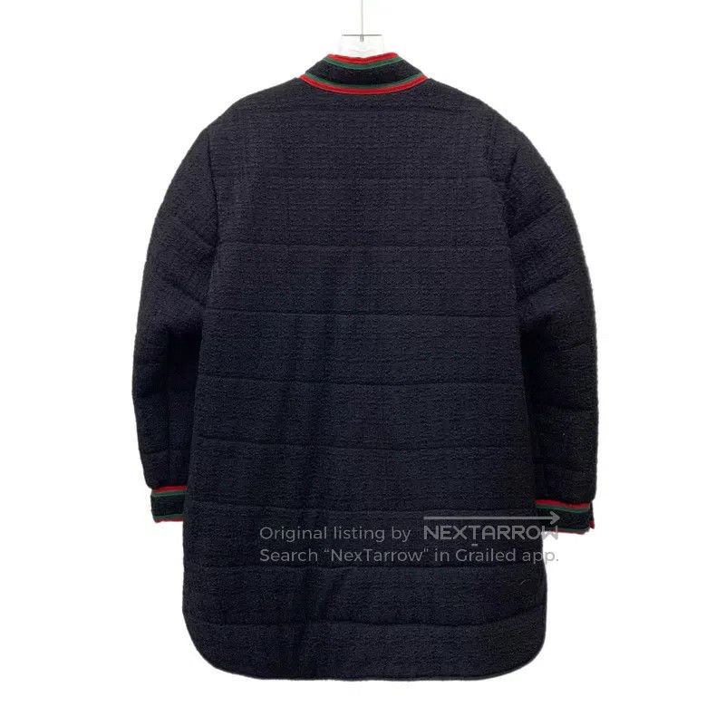 Gucci Gucci Black striped webbing trim wool single-breasted long Size M / US 6-8 / IT 42-44 - 2 Thumbnail