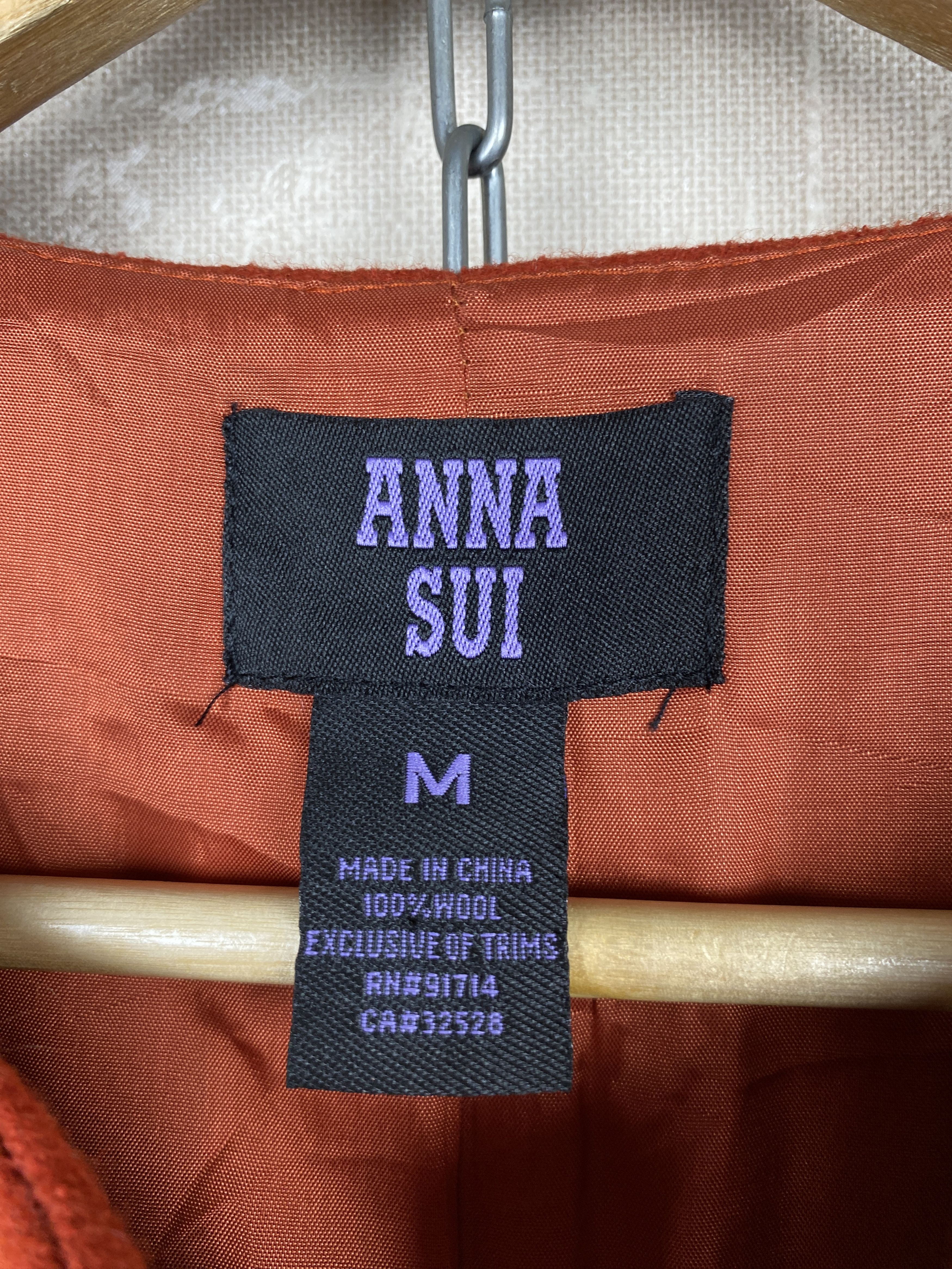 Anna Sui Anna Sui Wool Orange Bohemian Embroidered Details Coat Size M / US 6-8 / IT 42-44 - 11 Thumbnail