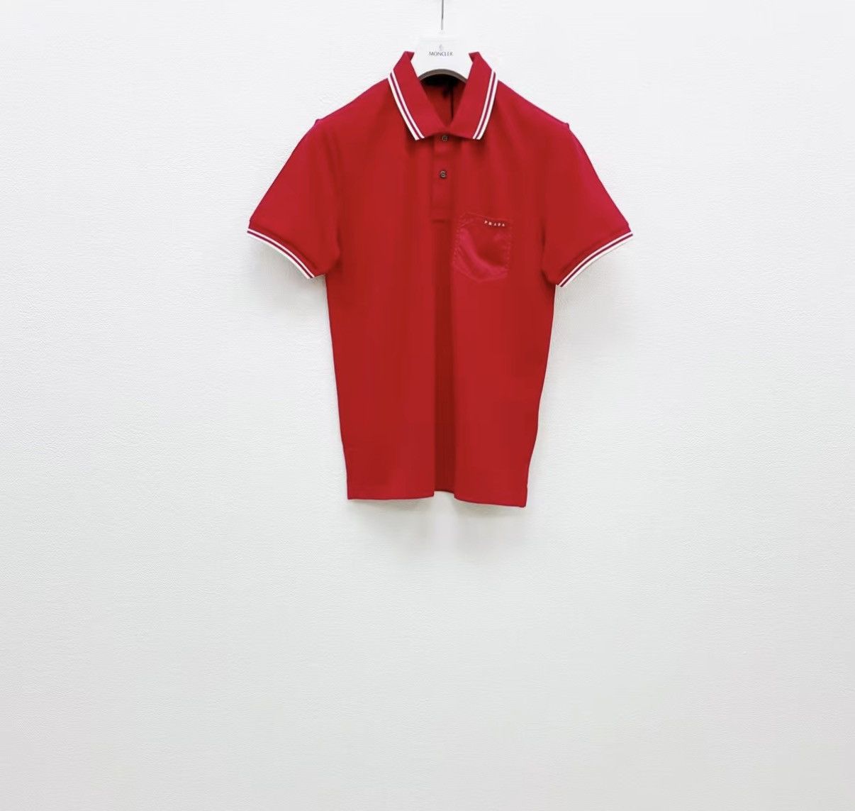 Prada Prada Rubber Logo Red Polo Shirt | Grailed
