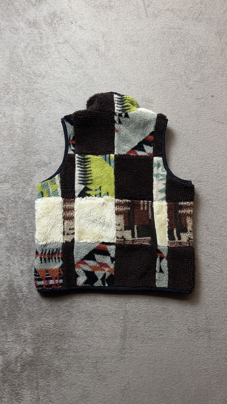 RRL Ralph Lauren Ralph Lauren Denim Supply Patchwork Aztec Fleece Vest Jacket Size US XS / EU 42 / 0 - 3 Thumbnail