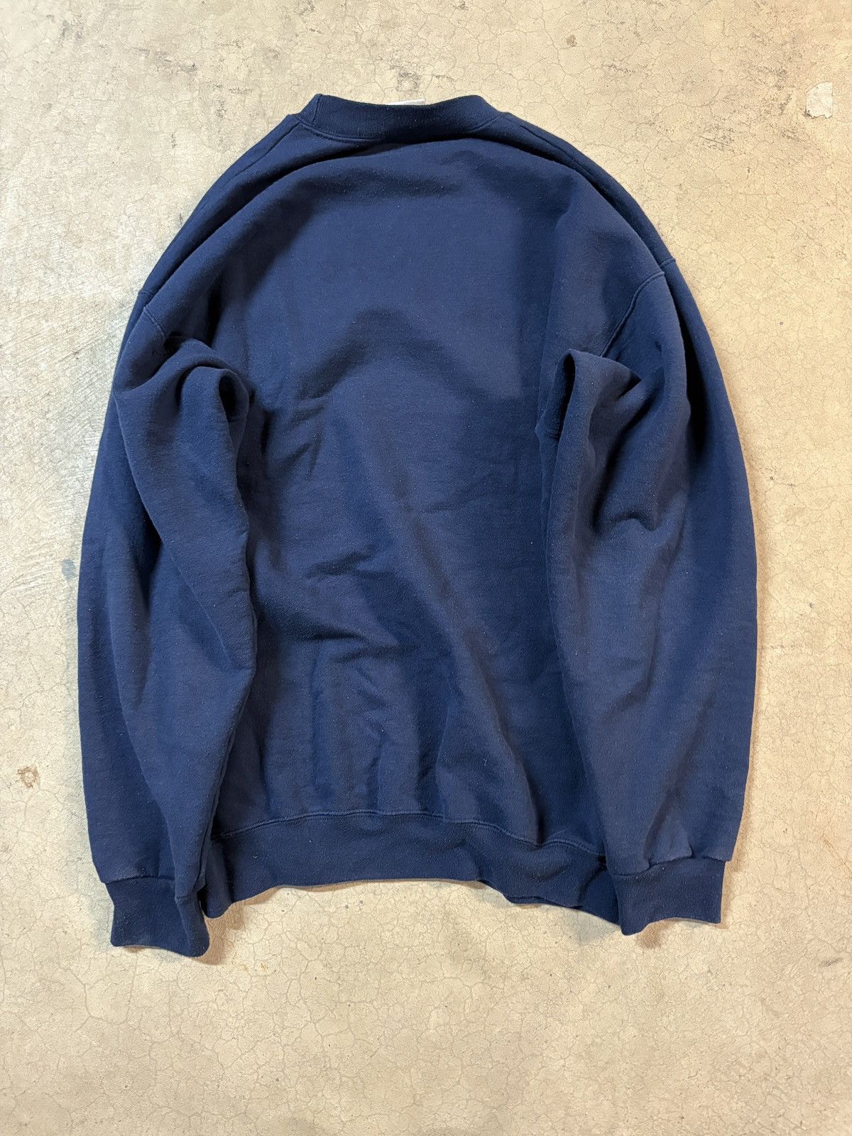 Vintage Vintage 00's Satisloh Crewneck Sweatshirt Navy Size Medium Size US L / EU 52-54 / 3 - 3 Thumbnail