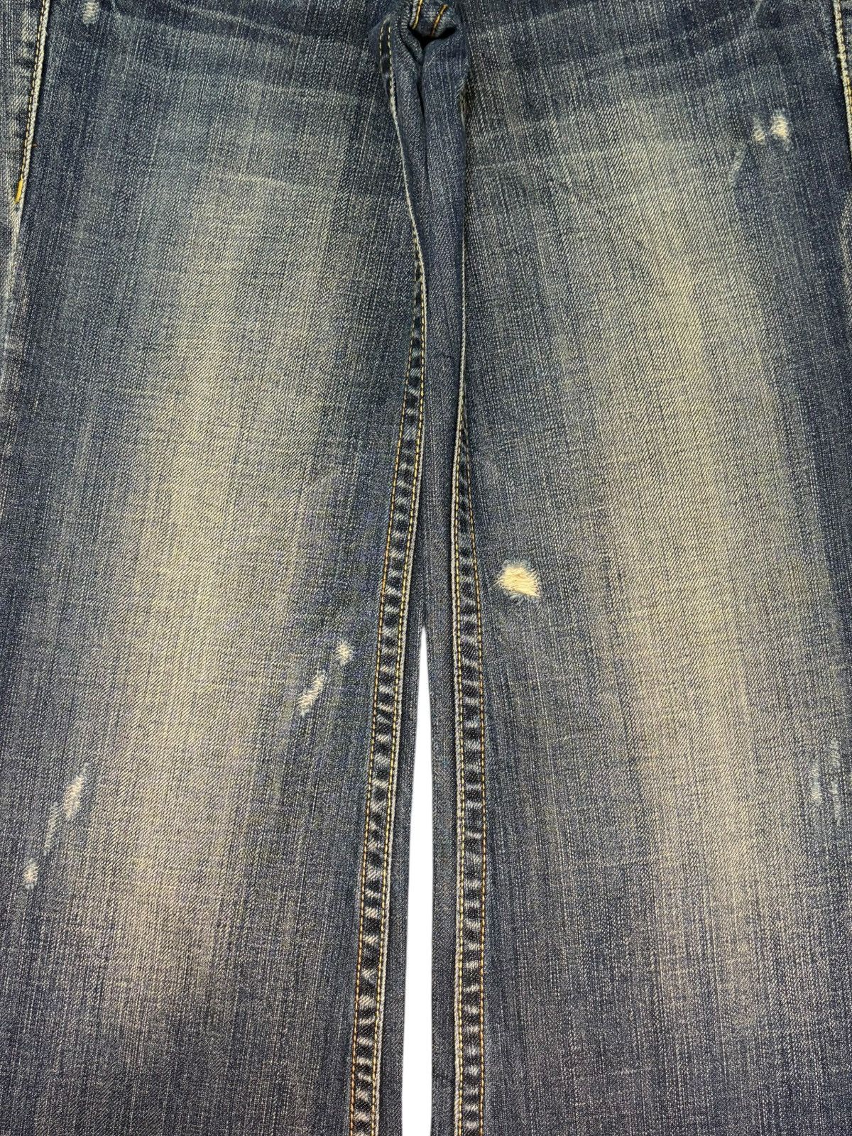 Hysteric Glamour Vintage Japanese Brand Distress Low Rise Flare Jeans Size 26" / US 2 / IT 38 - 3 Thumbnail