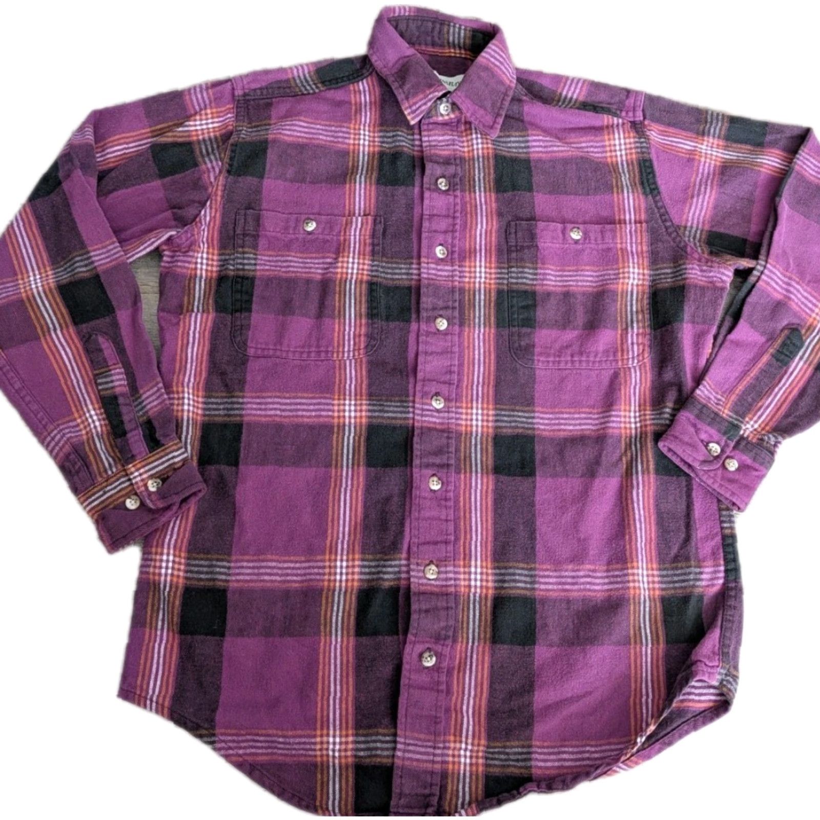 Vintage VINTAGE St John's Bay Plaid Flannel Shirt Mens M Tall Heavyweight Purple Shirt Size US M / EU 48-50 / 2 - 2 Thumbnail