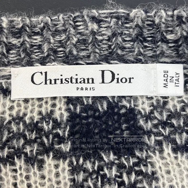 Dior Dior Dark blue plaid alpaca wool mulberry silk cashmere ca Size M / US 6-8 / IT 42-44 - 5 Thumbnail