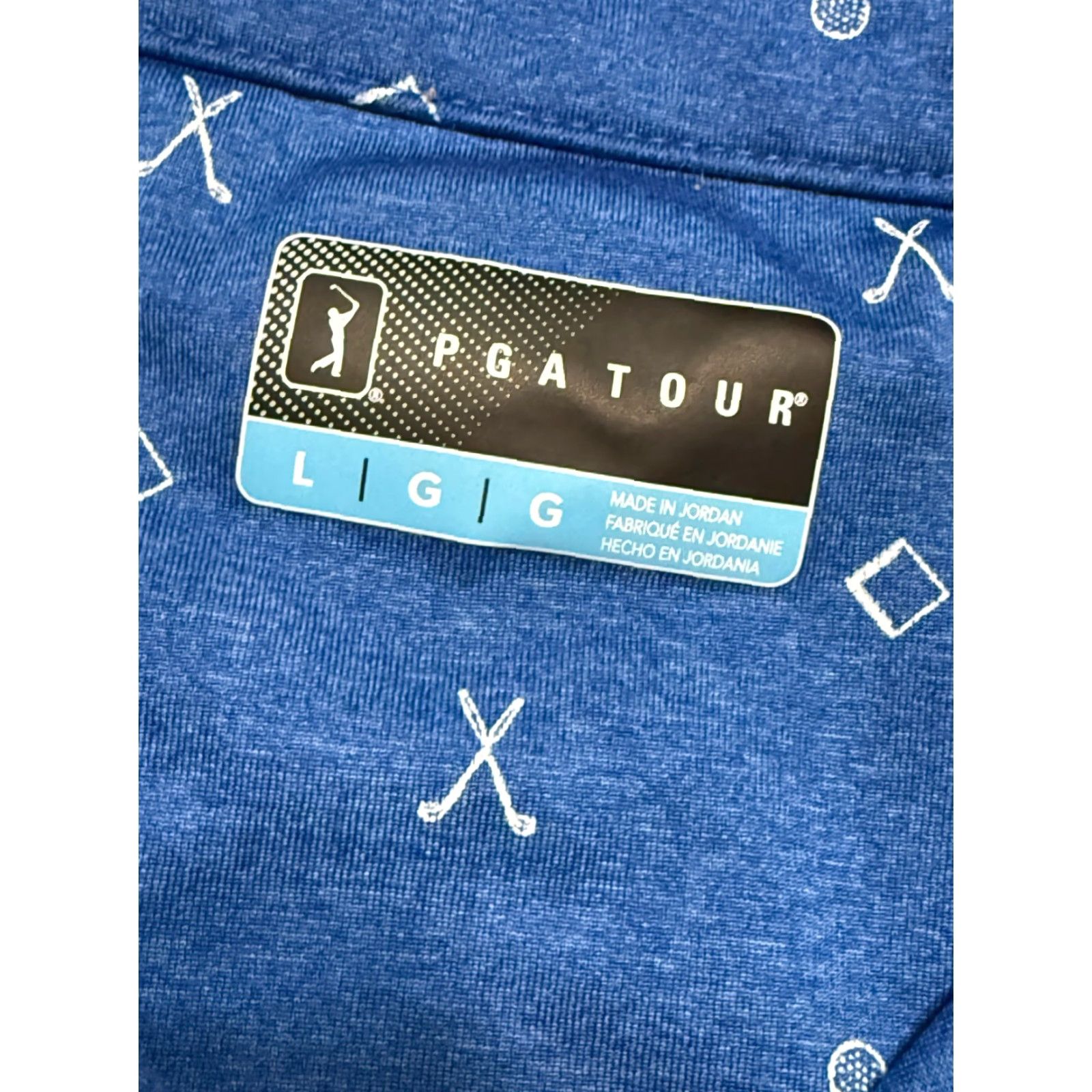 PGA Tour PGA TOUR Polo Men's Large Blue Short Sleeve Casual Shirt Size US L / EU 52-54 / 3 - 5 Thumbnail