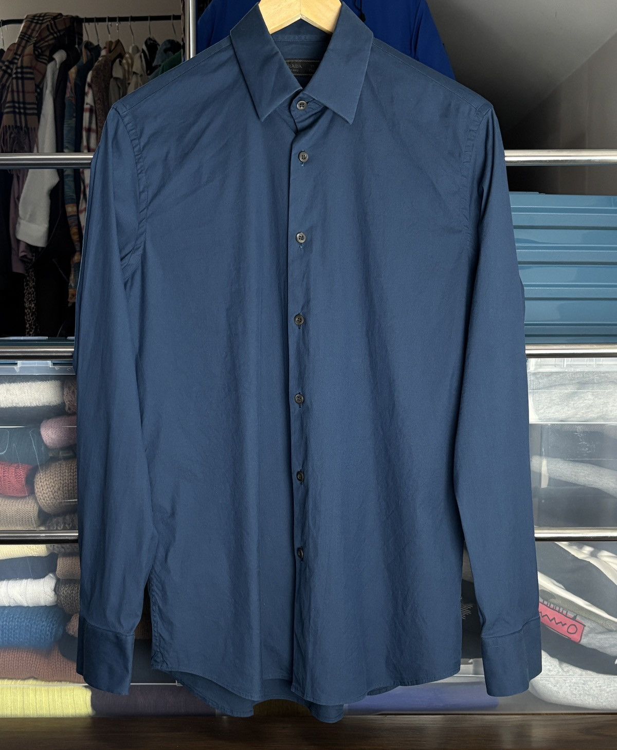 Prada Prada Luxury Long Sleeve Shirt Size US M / EU 48-50 / 2 - 1 Thumbnail