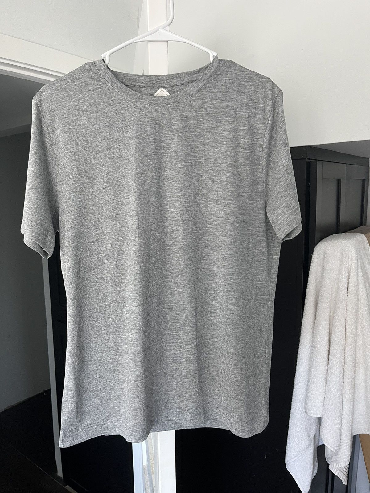 image of Pal Zileri x Stone Island Cotton Blend Heather Grey T-Shirt, Men's (Size Medium)