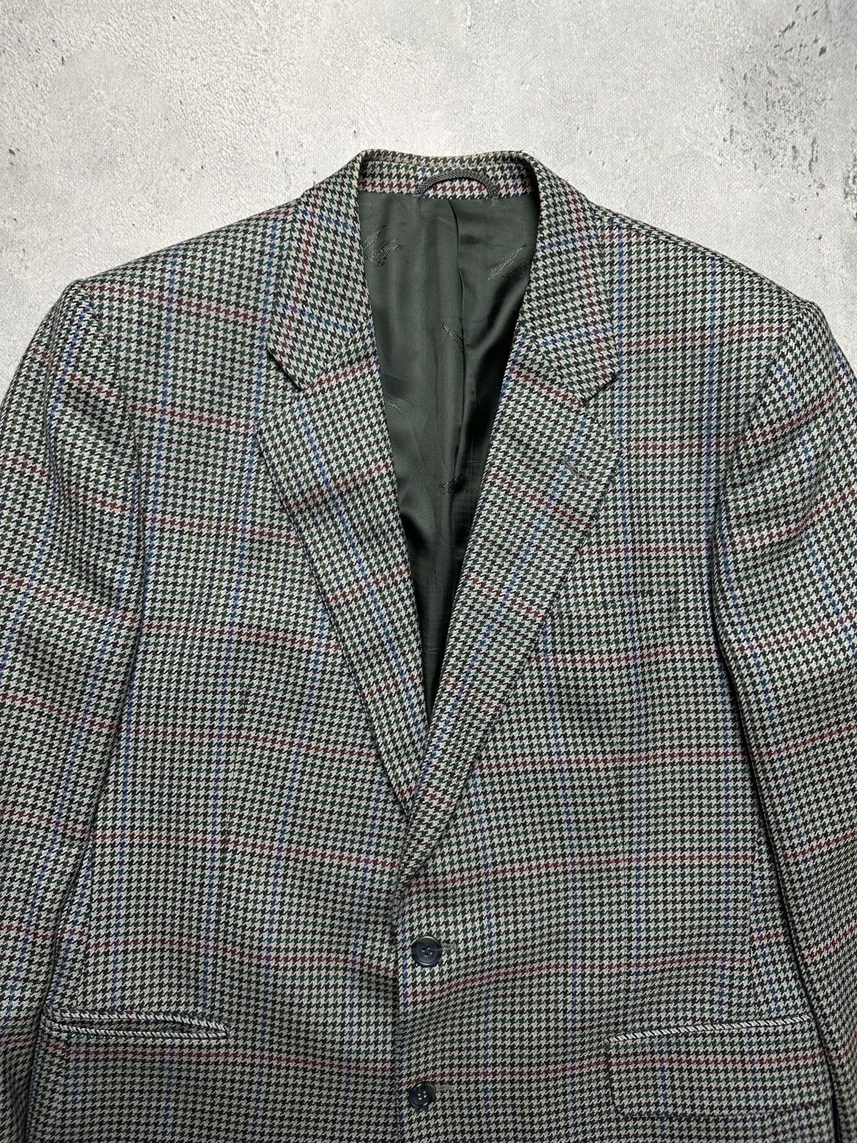Burberry Blazer Burberrys Vintage Cashmere & Wool Luxury Rare 90s 80s Size 52R - 5 Thumbnail