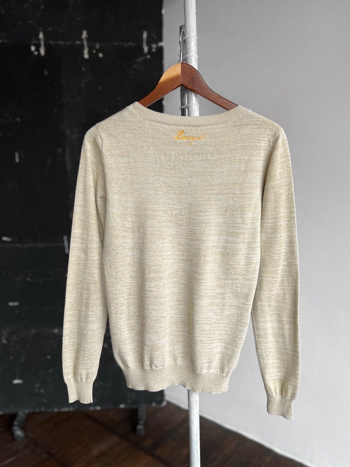 Designer × Desigual Desigual Womens Beige LS Pullover Shirt Graphic Print Size M / US 6-8 / IT 42-44 - 2 Thumbnail