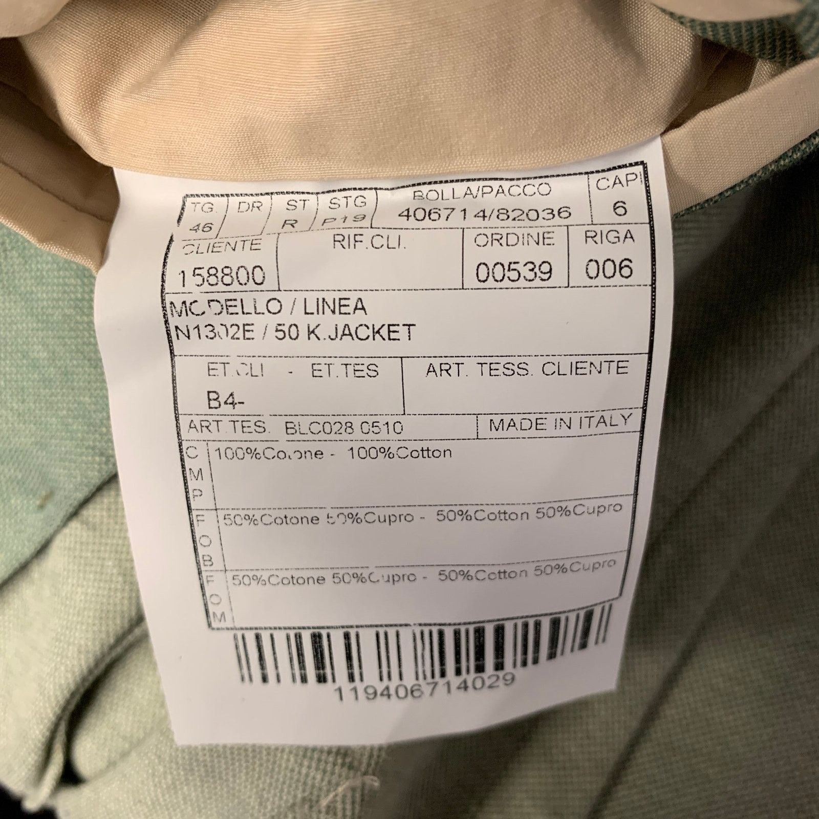 Boglioli BOGLIOLI Size 36 Green Woven Cotton Notch Lapel Sport Coat Size 36R - 6 Thumbnail