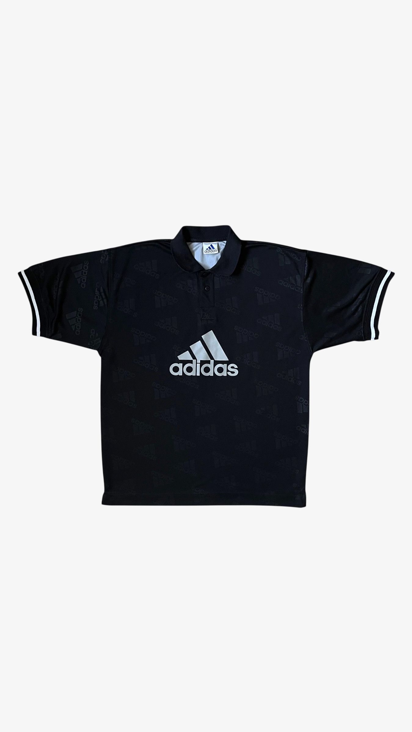 Adidas Vintage 90s Men's Adidas Embossed Spell Out Jersey Size US L / EU 52-54 / 3 - 1 Thumbnail