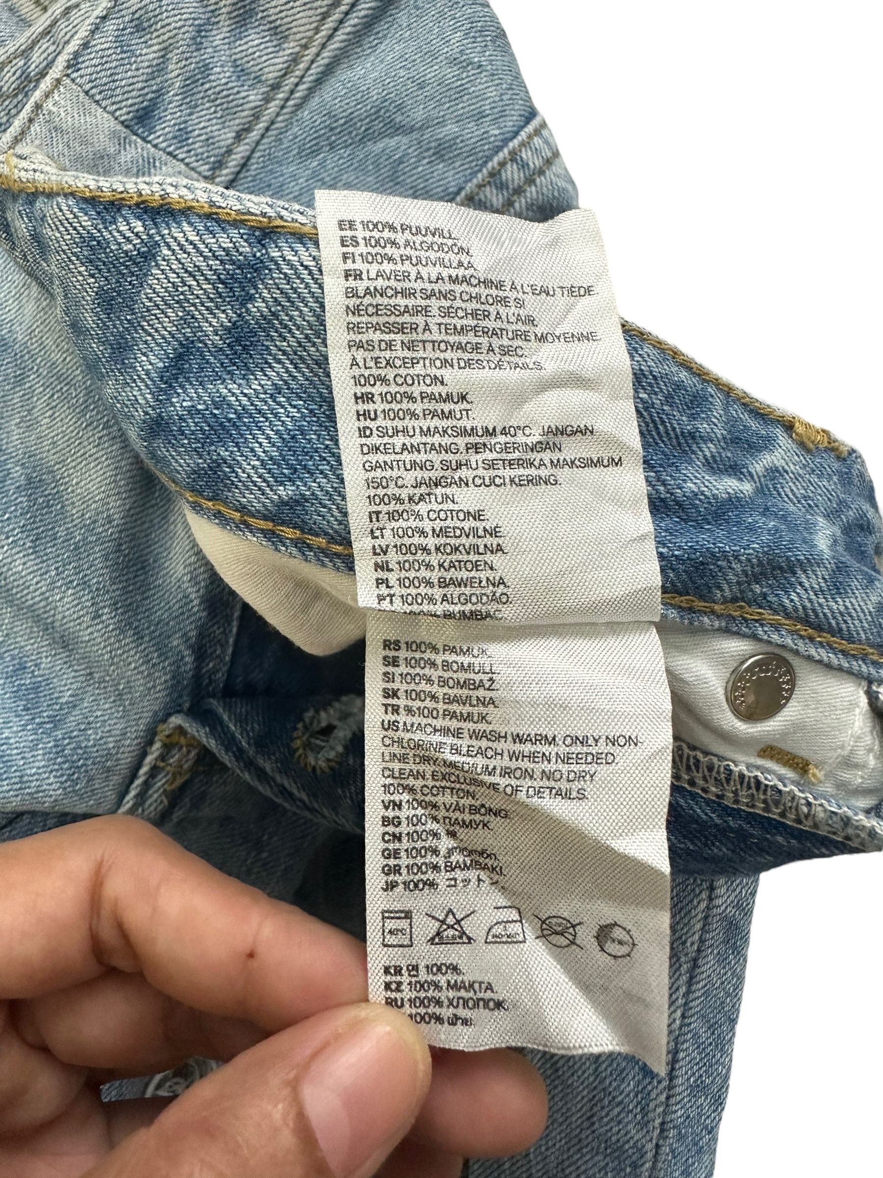 Japanese Brand TRASHED🔥 &DENIM DISTRESSED DENIM PANT SKINNY FIT #7927-190 Size US 27 - 8 Thumbnail