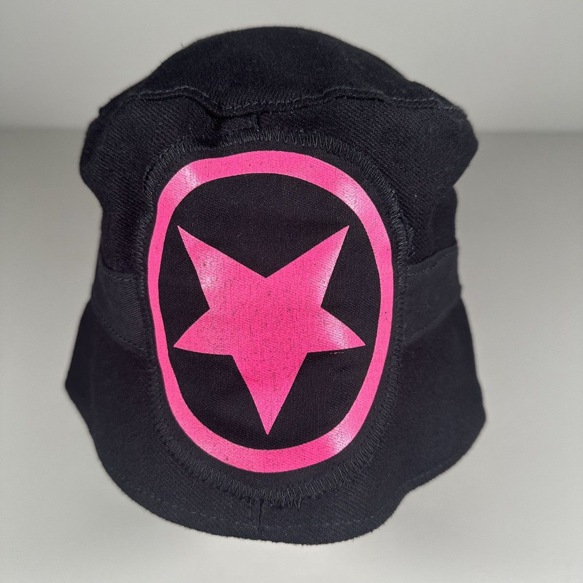 Other Marc Vachon Pink Star Print Black Wool Blend Bucket Hat Size ONE SIZE - 2 Thumbnail