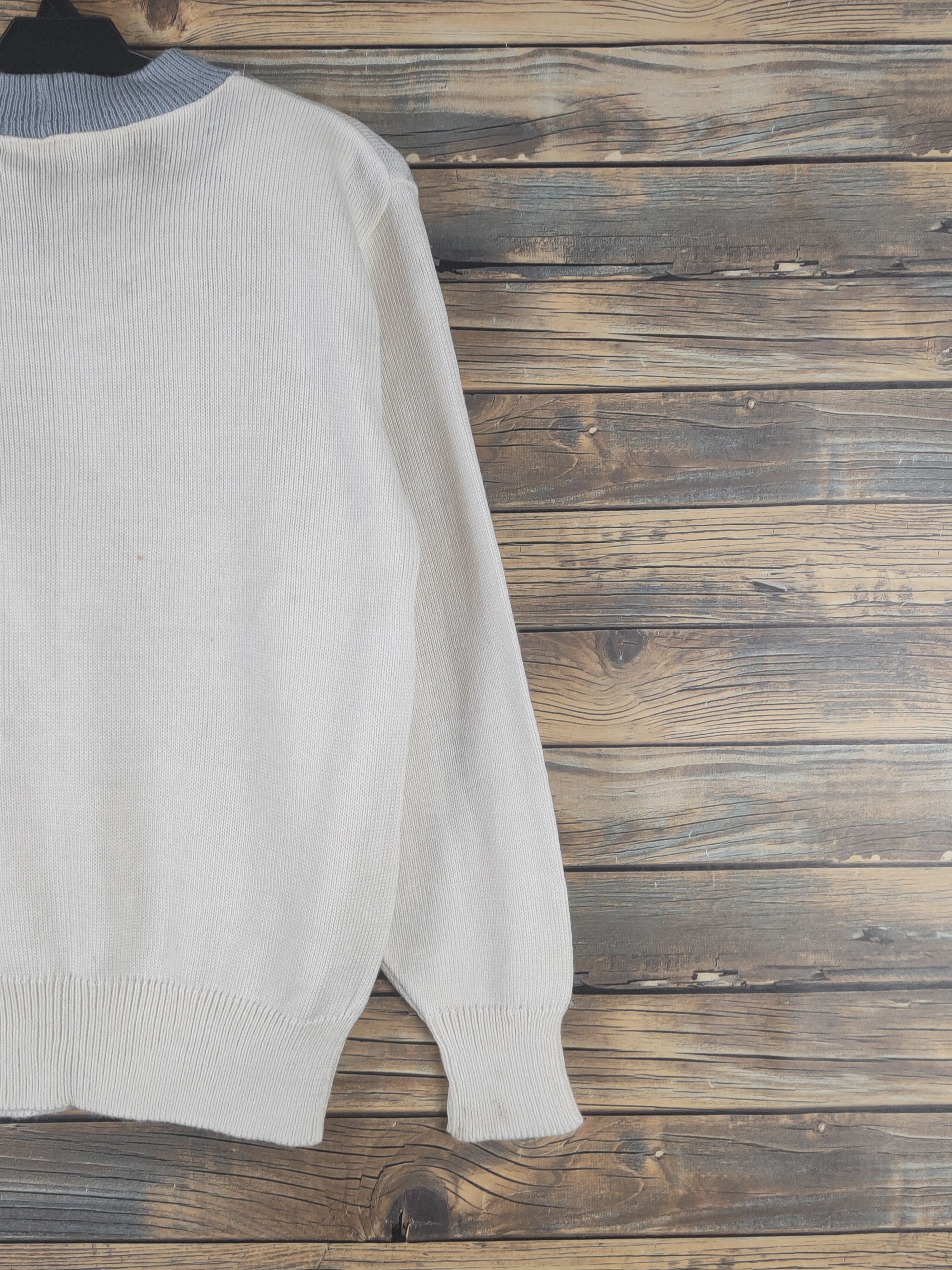 Homespun Knitwear × Japanese Brand × Vintage 24Carat Ivory Knitwear Sweatshirts #W1206 Size M / US 6-8 / IT 42-44 - 10 Thumbnail