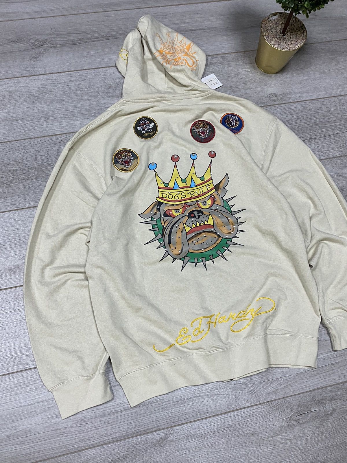 Ed Hardy Ed Hardy 🐶 vintage dogs rule big logo hoodie Size US XXL / EU 58 / 5 - 5 Thumbnail