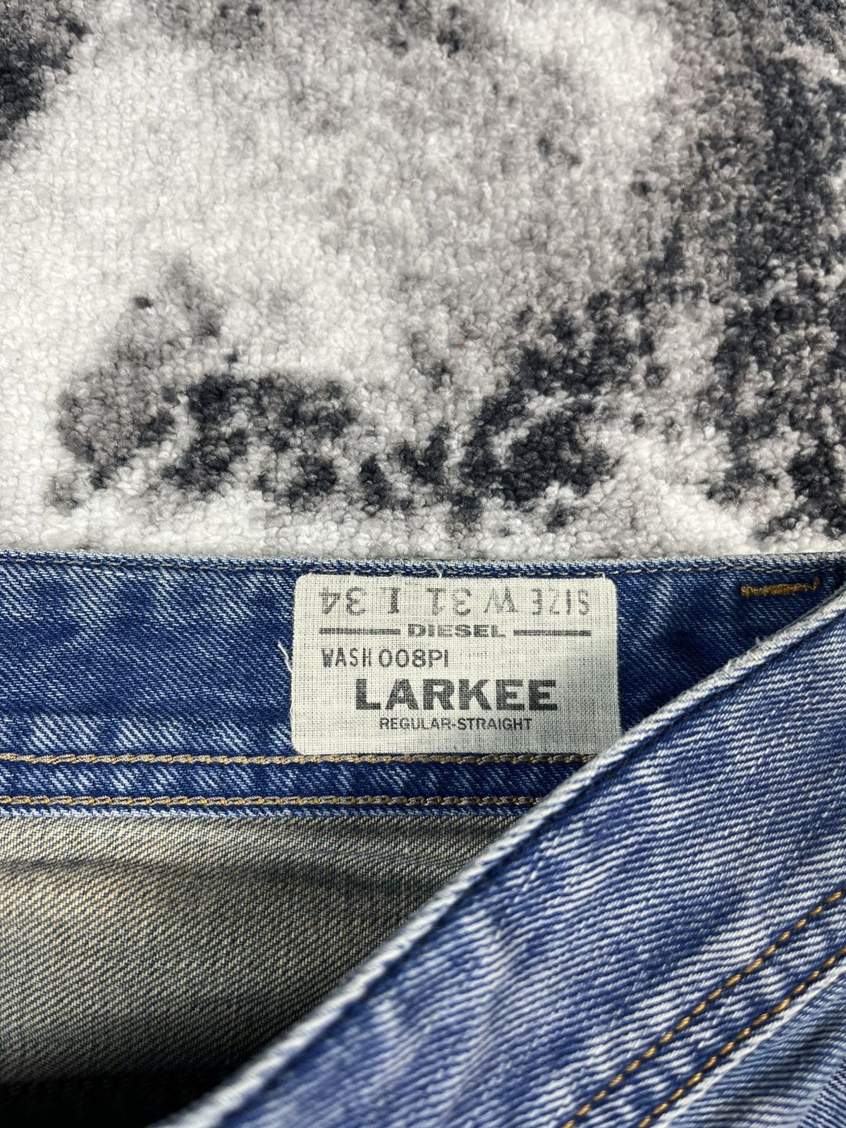 Diesel Diesel Larkee Regular Straight Jeans Tag 31 Fit 34 Size US 31 - 7 Thumbnail