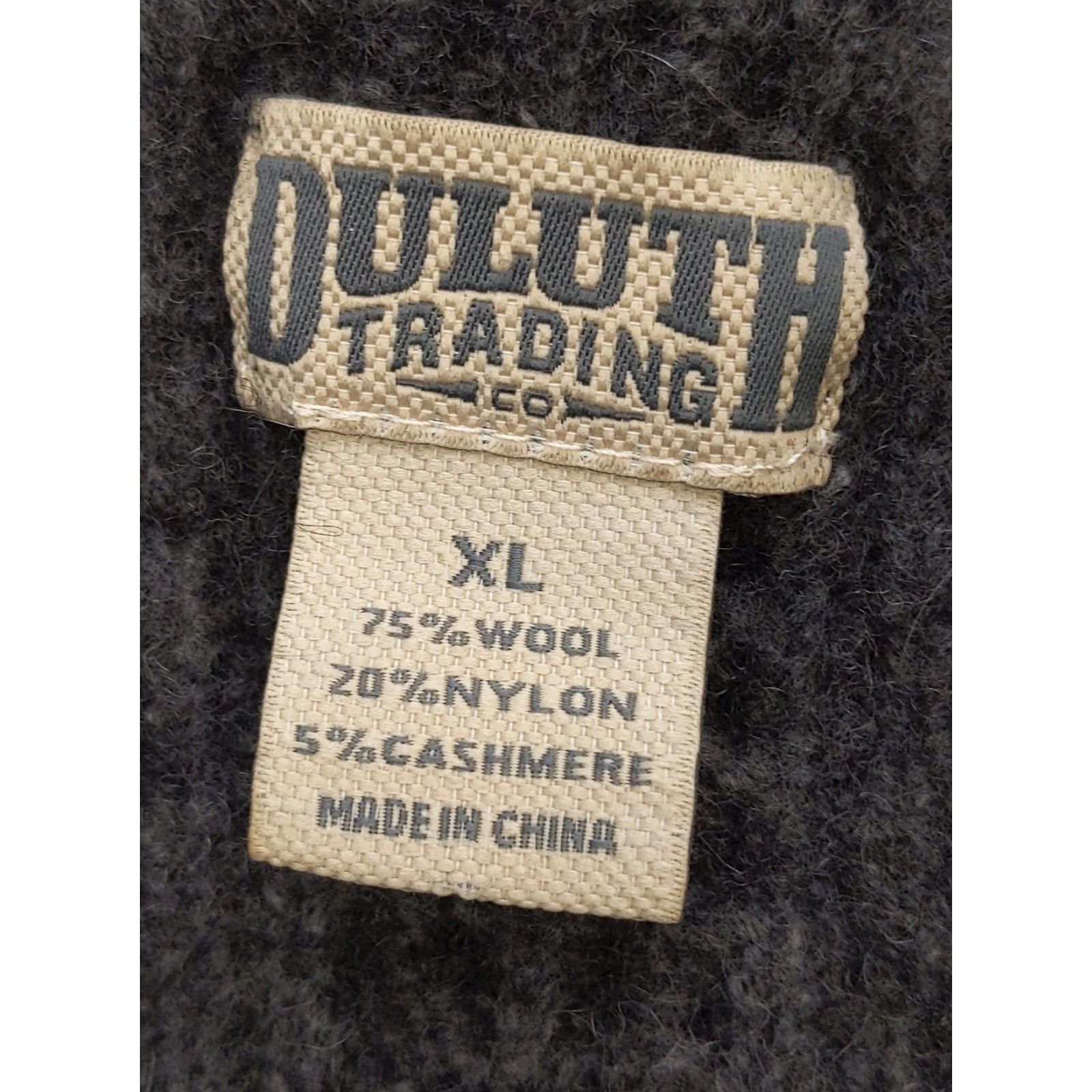 Duluth Trading Company Duluth Trading Co Womens XL Gray Cashmere Blend Wool Knit Cable Knit Cardigan Pockets Sweater Size XL / US 12-14 / IT 48-50 - 2 Thumbnail