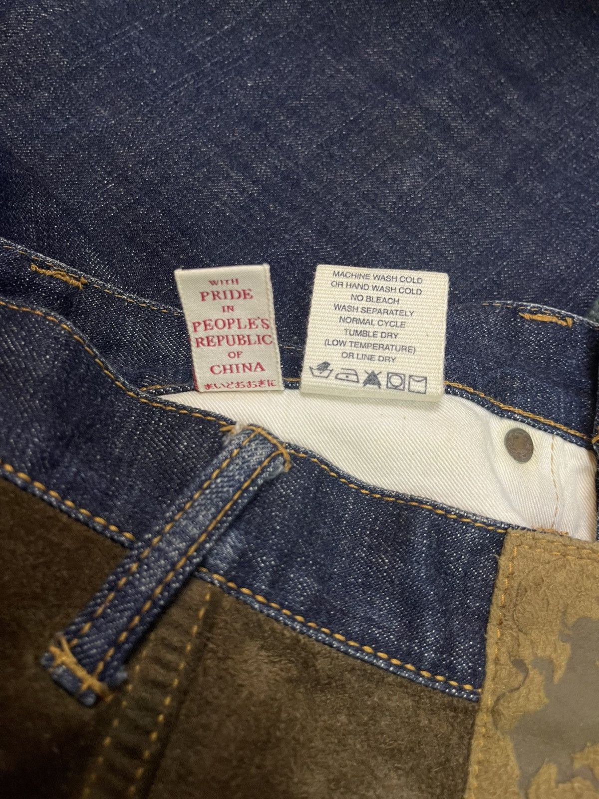 Designer × Evisu RARE EVISU PARIS YAMANE SUEDE SEA GULL SELVEDGE JEANS Size US 31 - 9 Thumbnail