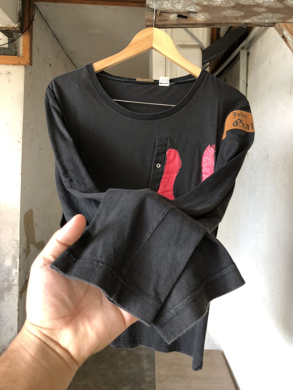 John Galliano Rare❗️Vintage 90s John Galliano Big Paint Design Long Sleeve Size US M / EU 48-50 / 2 - 11 Thumbnail