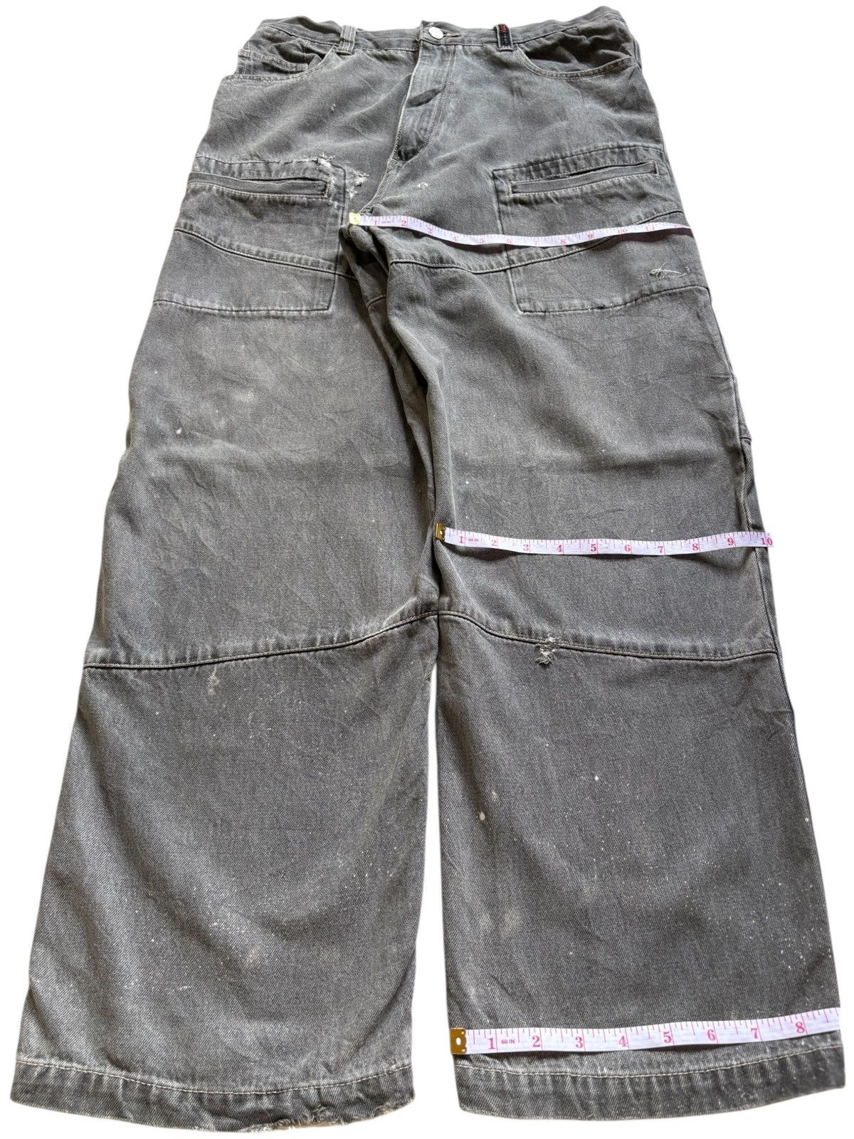 Vans Vintage Vans Painted Tactical Distressed Skate Baggy Jeans Size US 31 - 16 Thumbnail