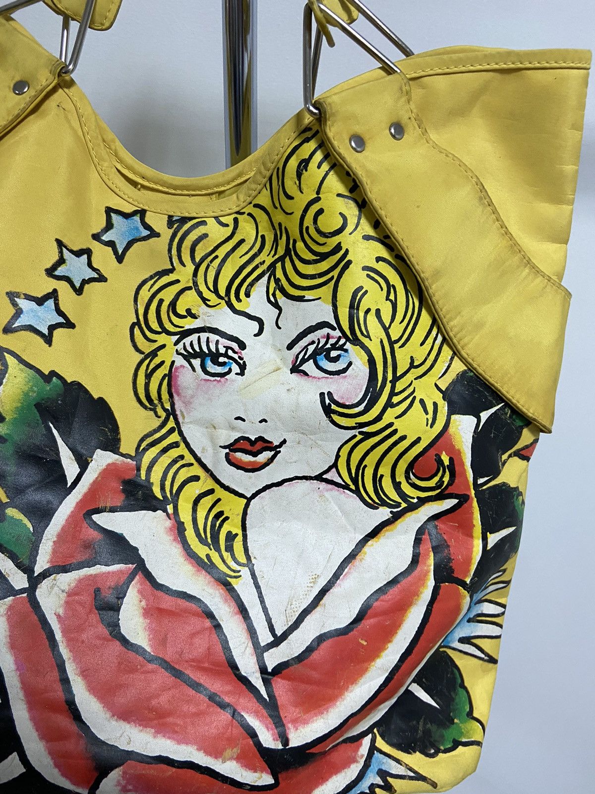 Ed Hardy × Vintage Ed Hardy Vintage Bag Shoulder Big Print Logo Shopper Size ONE SIZE - 6 Thumbnail