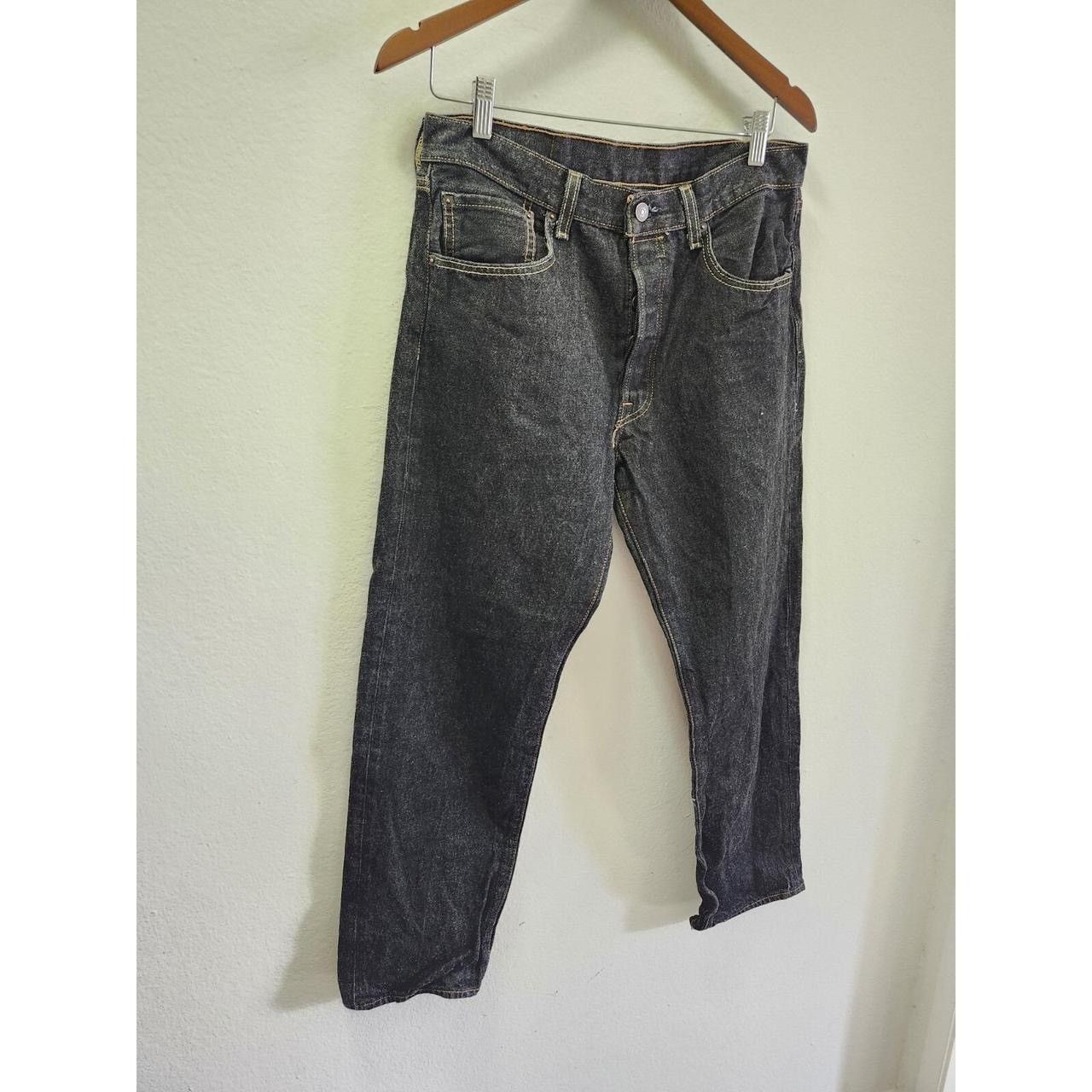 Levi's × Vintage LEVI LEVIS 501 STRAIGHT MEN'S BUTTON FLY BLACK DENIM JEANS Size US 34 / EU 50 - 1 Thumbnail
