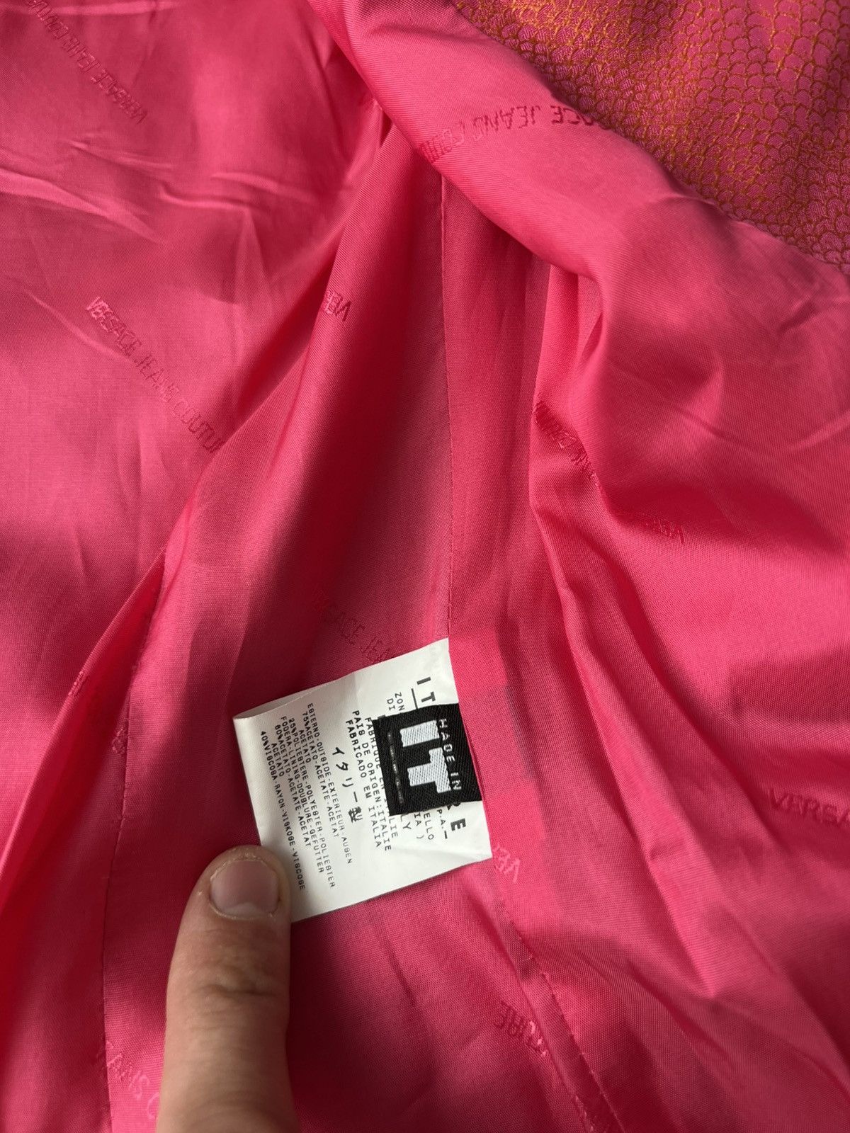 Versace Jeans Couture Vintage Versace Jeans Couture Blazer Pink Made in Italy Rare Size M / US 6-8 / IT 42-44 - 15 Thumbnail
