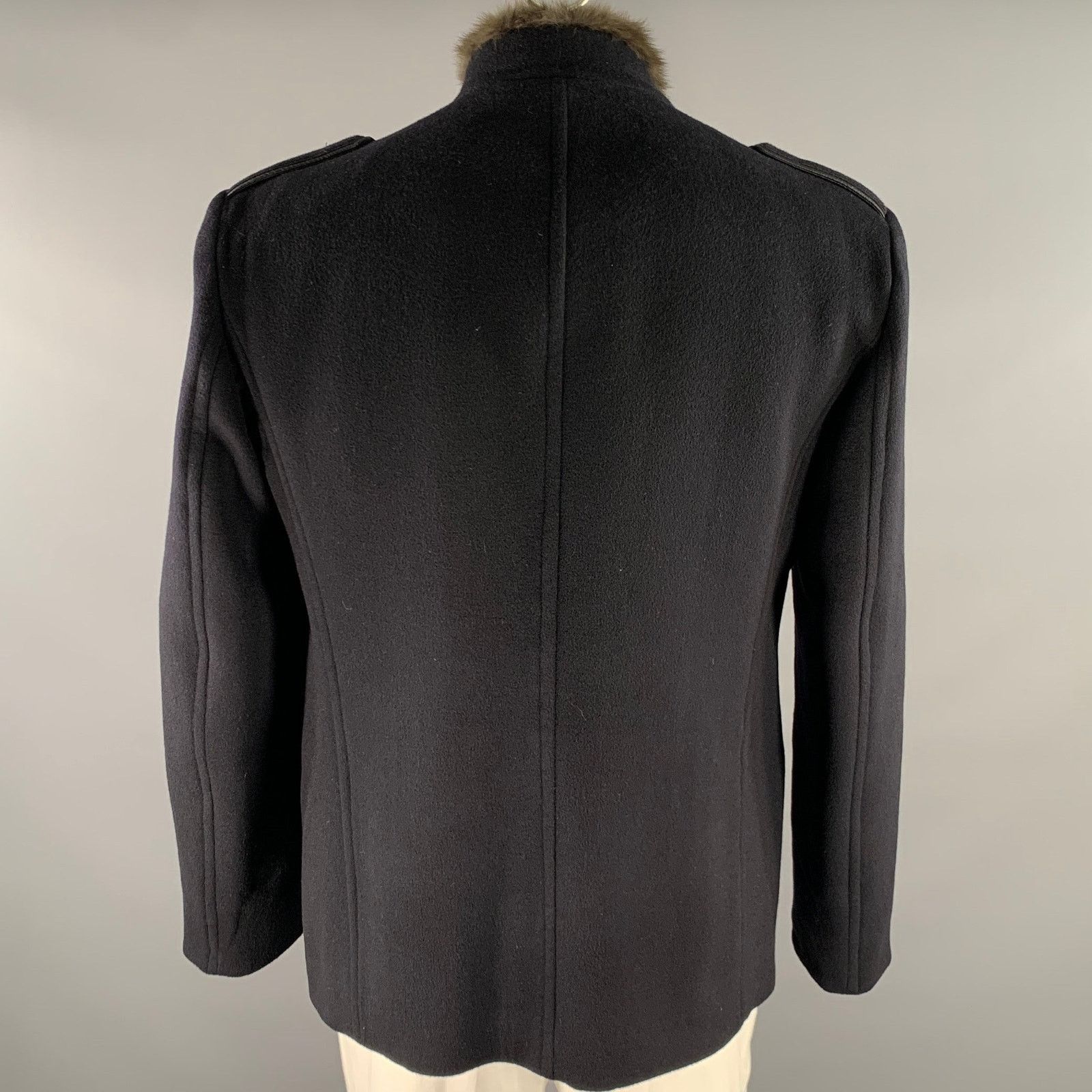 Marc Jacobs MARC JACOBS Size XXL Navy Cashmere Military Coat Size US XXL / EU 58 / 5 - 4 Thumbnail