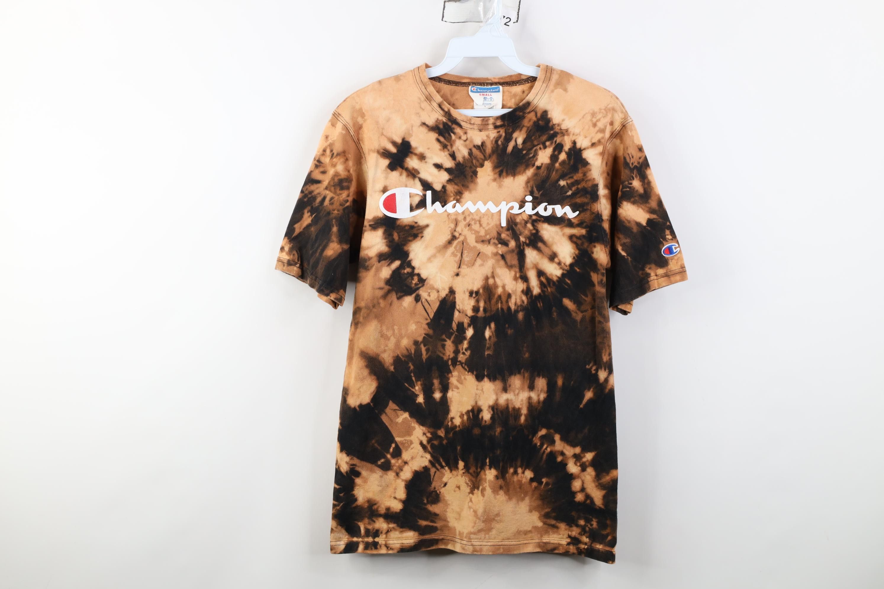 Champion Y2K Champion Spell Out Acid Wash Heavyweight T-Shirt Cotton Size US S / EU 44-46 / 1 - 1 Thumbnail