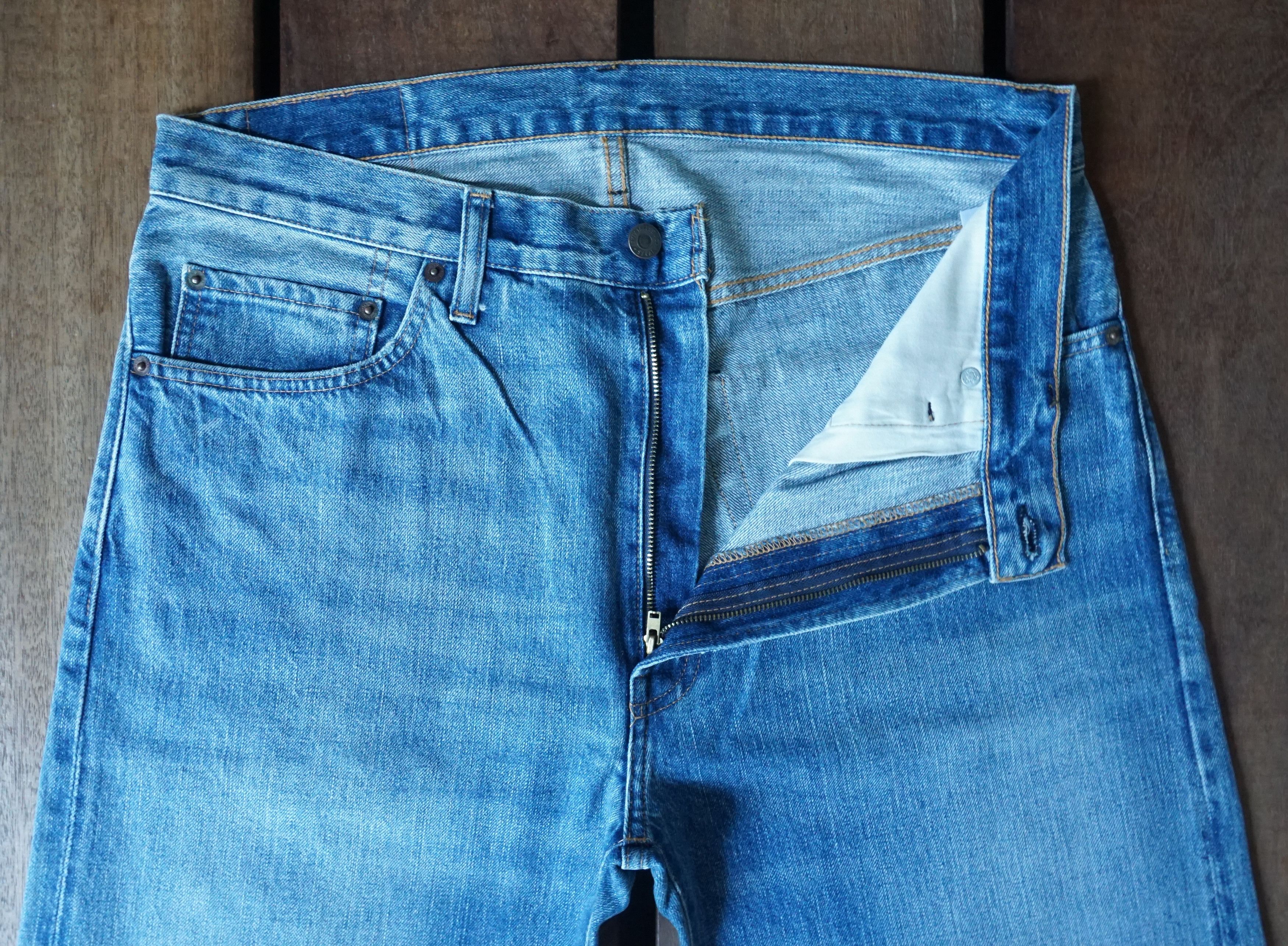 Levi's Levis 505 Big E Selvedge Jeans Size US 35 - 3 Thumbnail