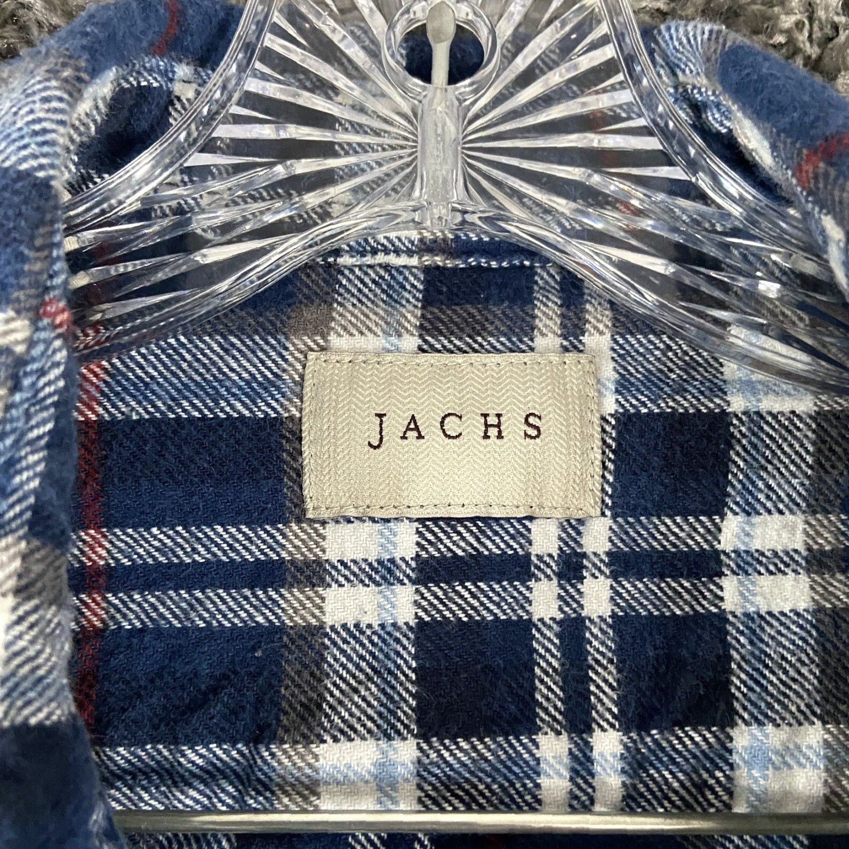 Vintage VINTAGE JACHS Blue Plaid Flannel Button-Up Long Sleeve Big & Tall LT Mens Size US L / EU 52-54 / 3 - 6 Thumbnail