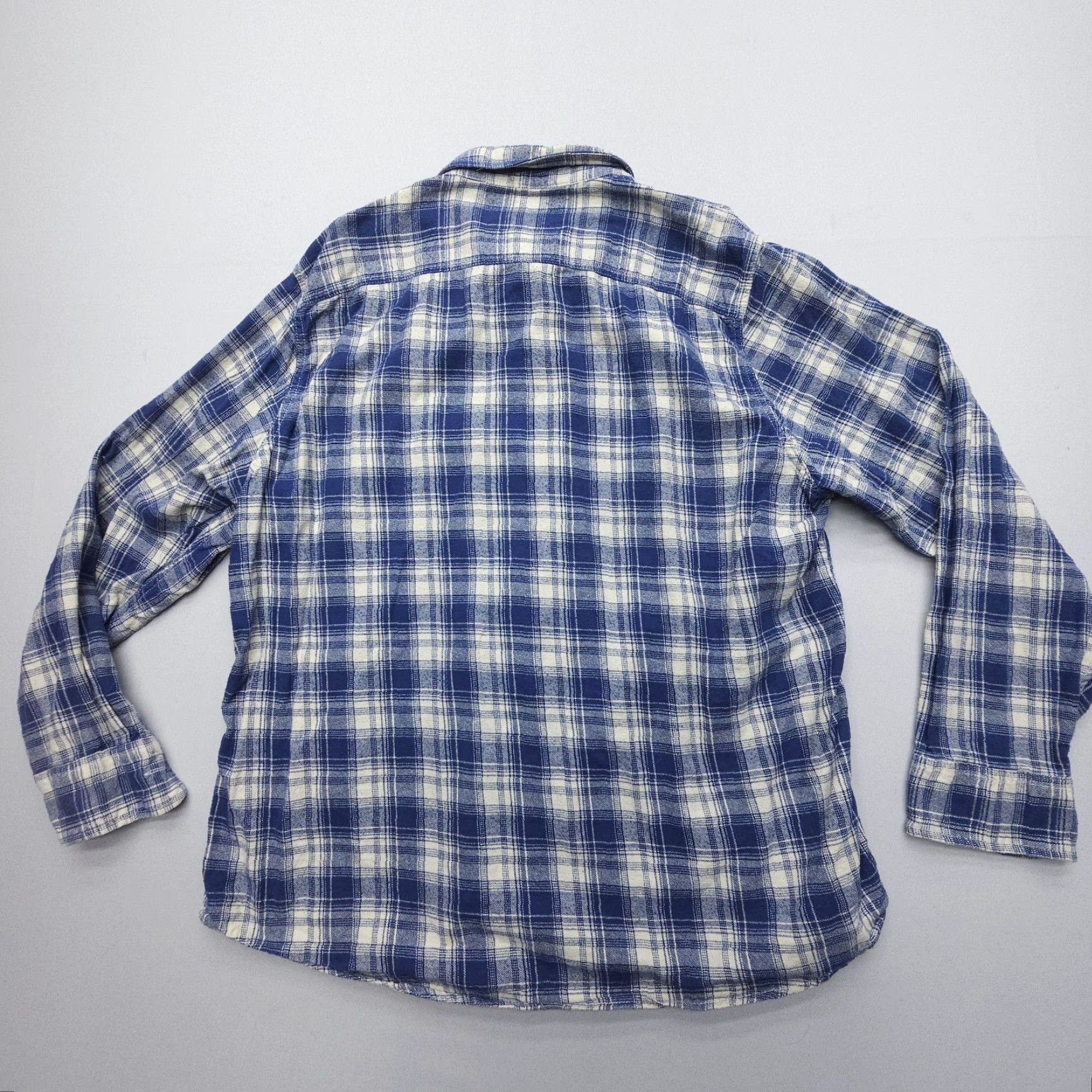 American Eagle Outfitters American Eagle Outfitters Button-Up Shirt Mens 2XL Blue Plaid Cotton Flannel Long Sleeve Classic Outdoor Casual Shirt Size US XXL / EU 58 / 5 - 2 Thumbnail