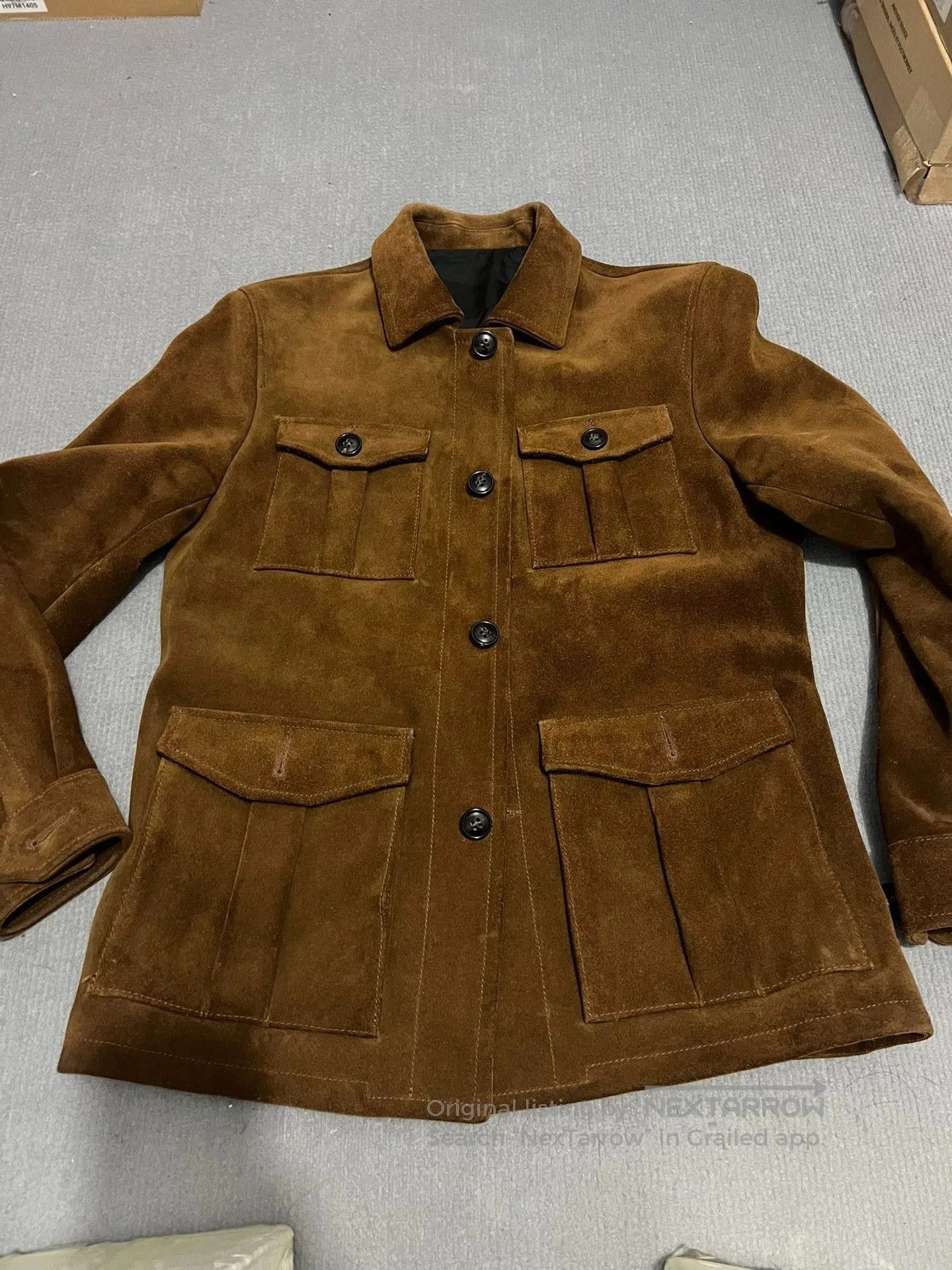 RRL Ralph Lauren Vintage Suede Military Leather Jacket. Size US M / EU 48-50 / 2 - 9 Thumbnail