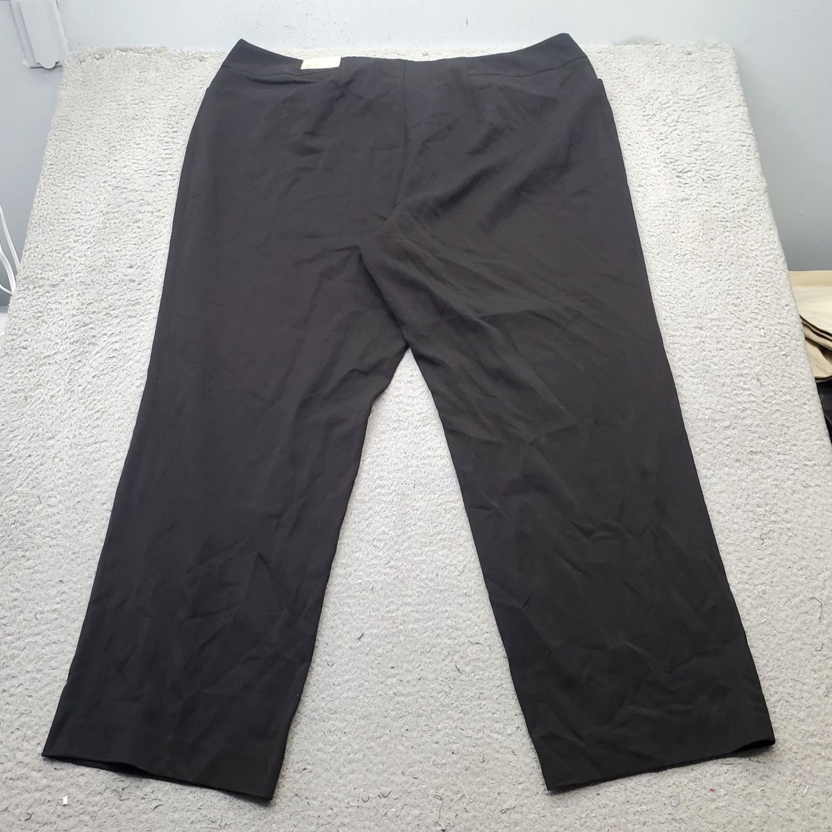 Vintage Lane Bryant Pants Womens 24 Black Stretch Career High Waisted Straight Pants Womens 24 Black Stretch Career High Waisted Straight Size 42" / US 20 - 2 Thumbnail