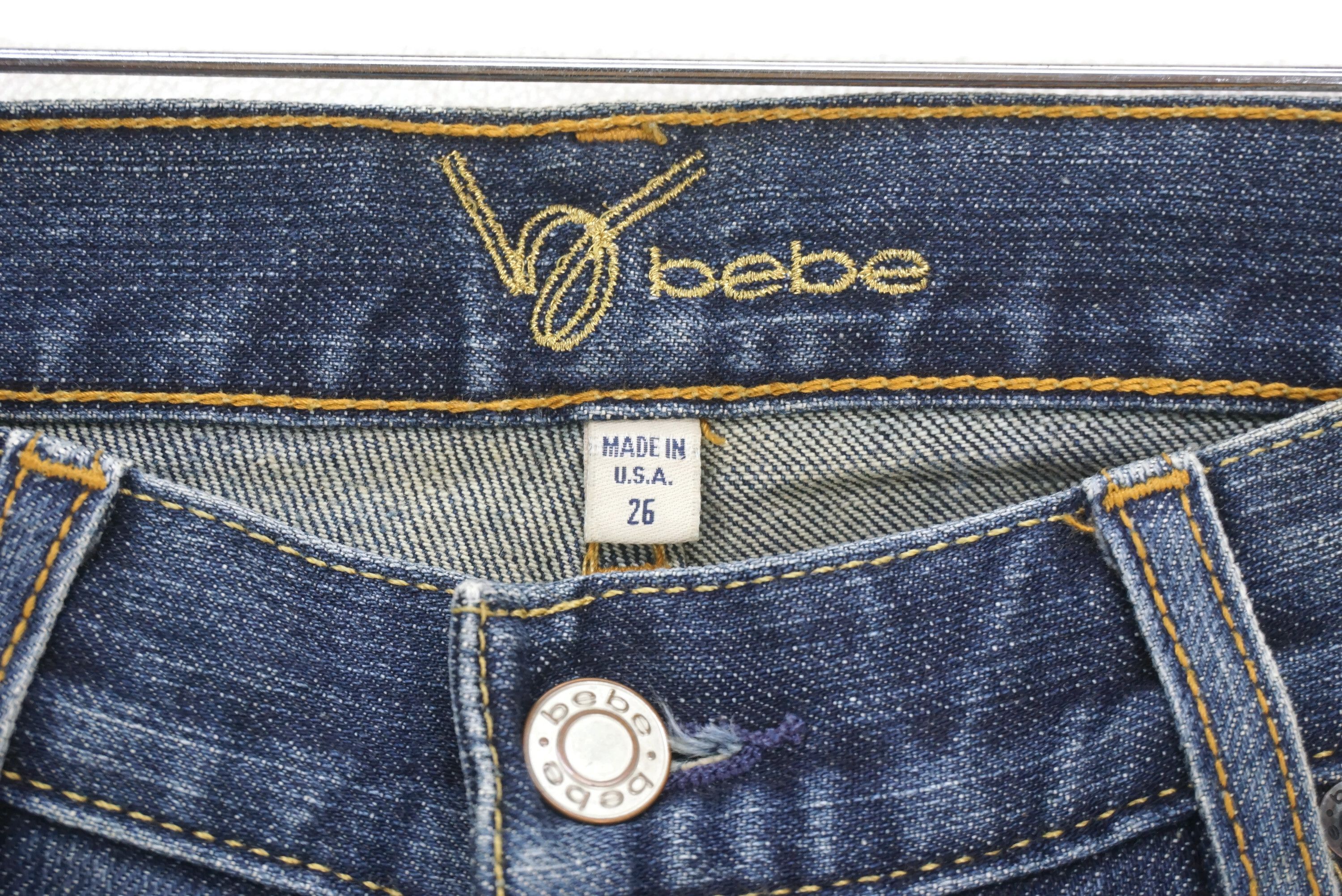 Bebe Vintage Bebe Jeans Made in USA Bootcut Low Rise Denim Size 26" / US 2 / IT 38 - 4 Thumbnail