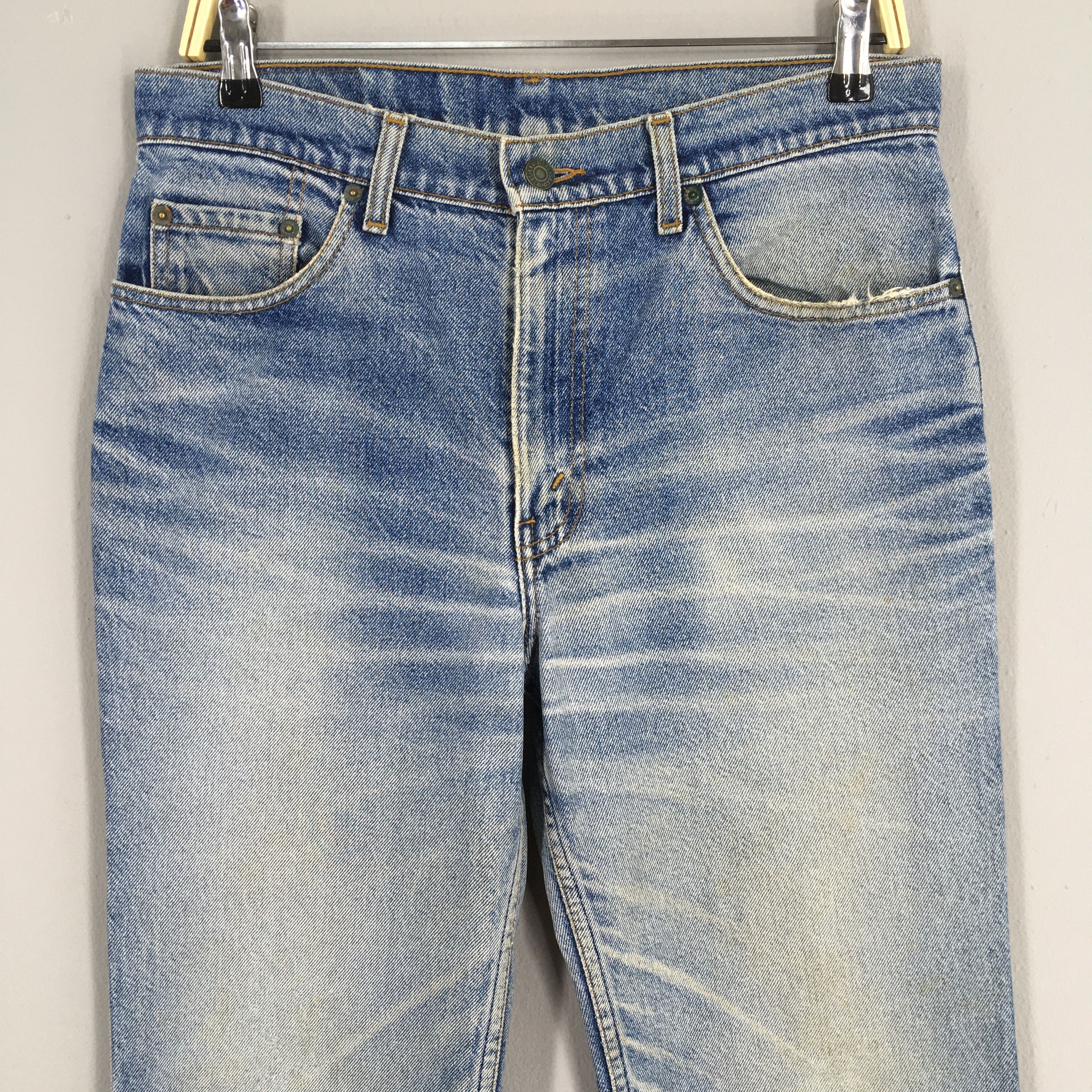 Levi's Size 31x28 Vintage 90s Levi's 505 Faded Blue Jeans S1031 Size US 31 - 2 Thumbnail