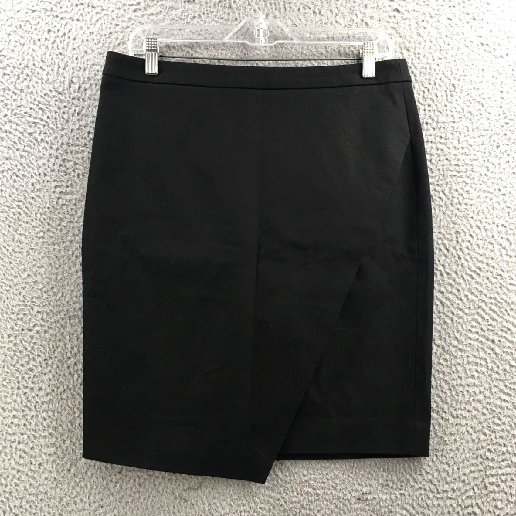 Banana Republic Banana Republic Skirt Womens 8 Midi Pencil Black Cotton Blend Zip Up Casual Size 30" / US 8 / IT 44 - 2 Thumbnail
