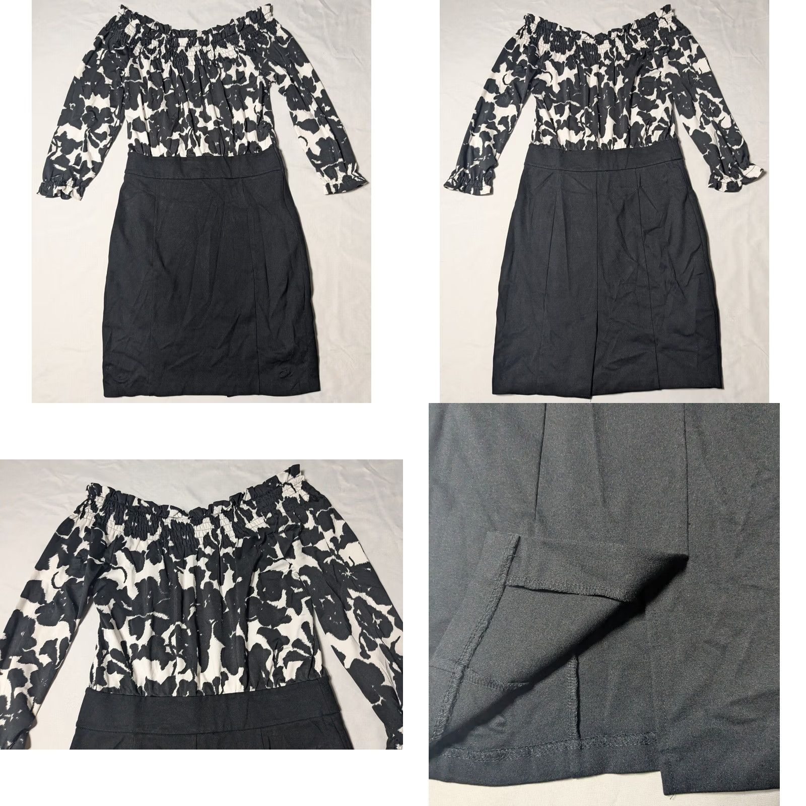 Vintage INC INTERNATIONAL CONCEPTS Women M Black White Floral Sheath Dress Size M / US 6-8 / IT 42-44 - 9 Thumbnail