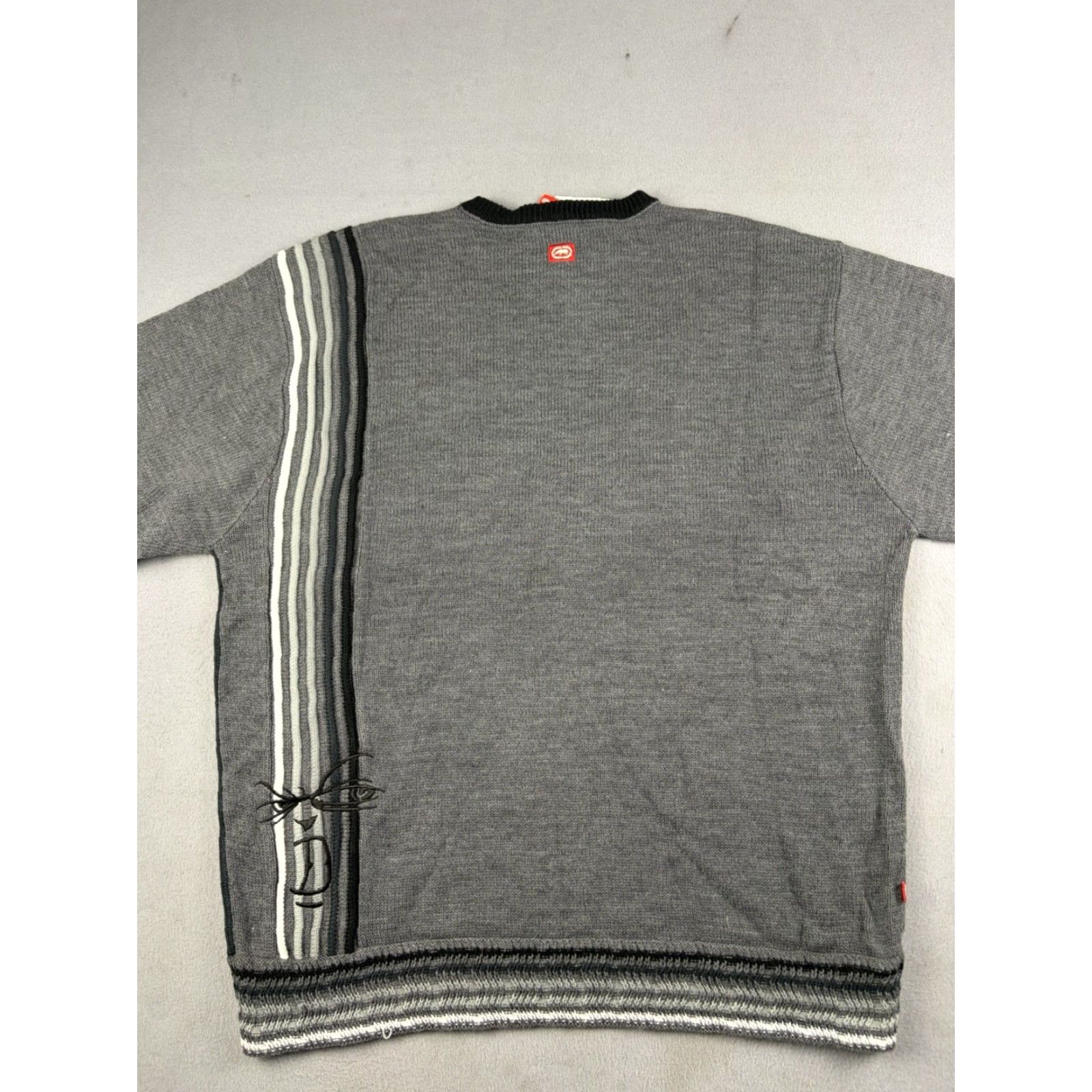Ecko Unltd. VINTAGE Ecko Unltd Sweater Mens XL Gray Rhino Embroidered Knit Crew Neck Pullover Hip Hop Y2k Size US XL / EU 56 / 4 - 6 Thumbnail
