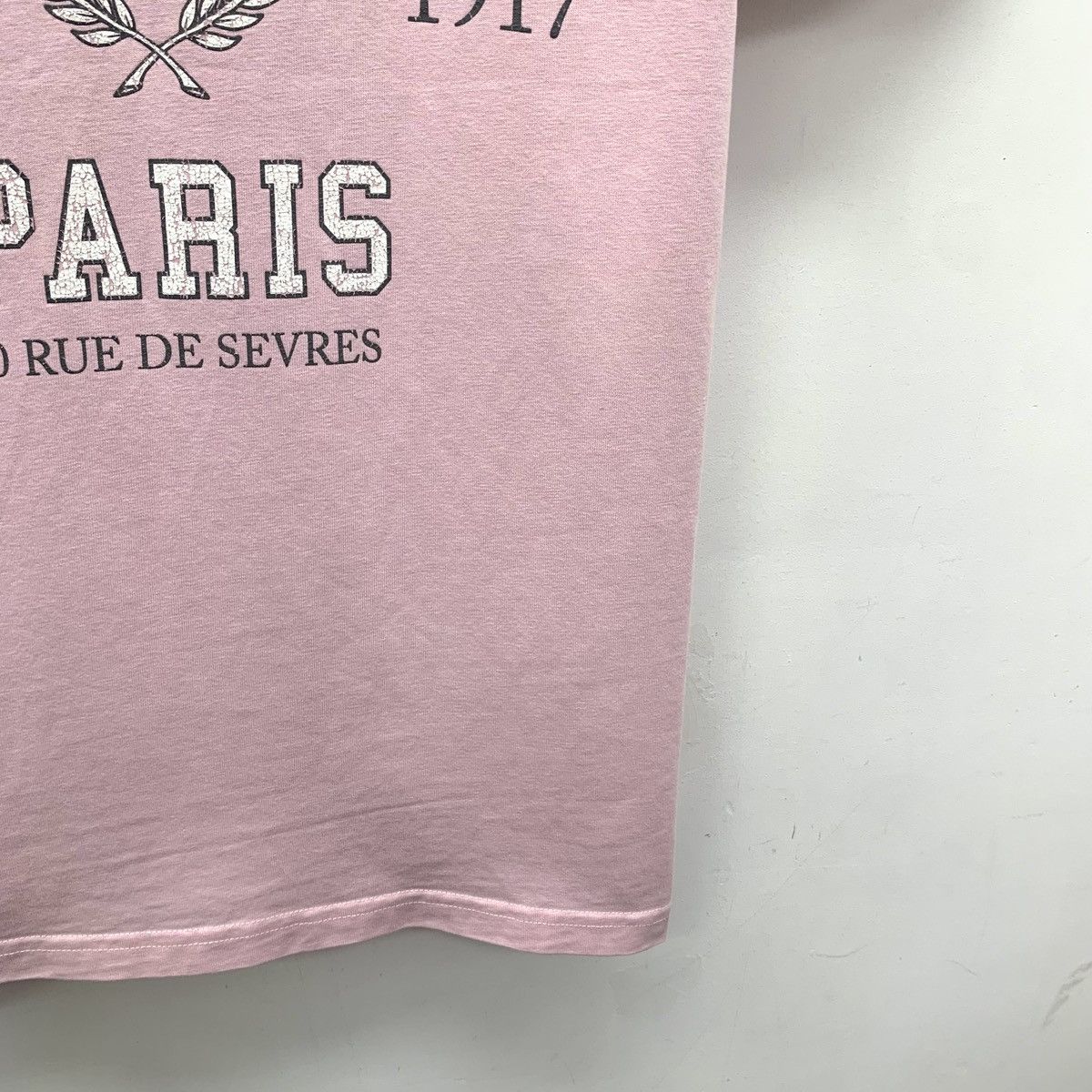 Balenciaga Balenciaga Pink Logo Printed Cotton Crew Neck T-Shirt K26WX Size S / US 4 / IT 40 - 4 Thumbnail
