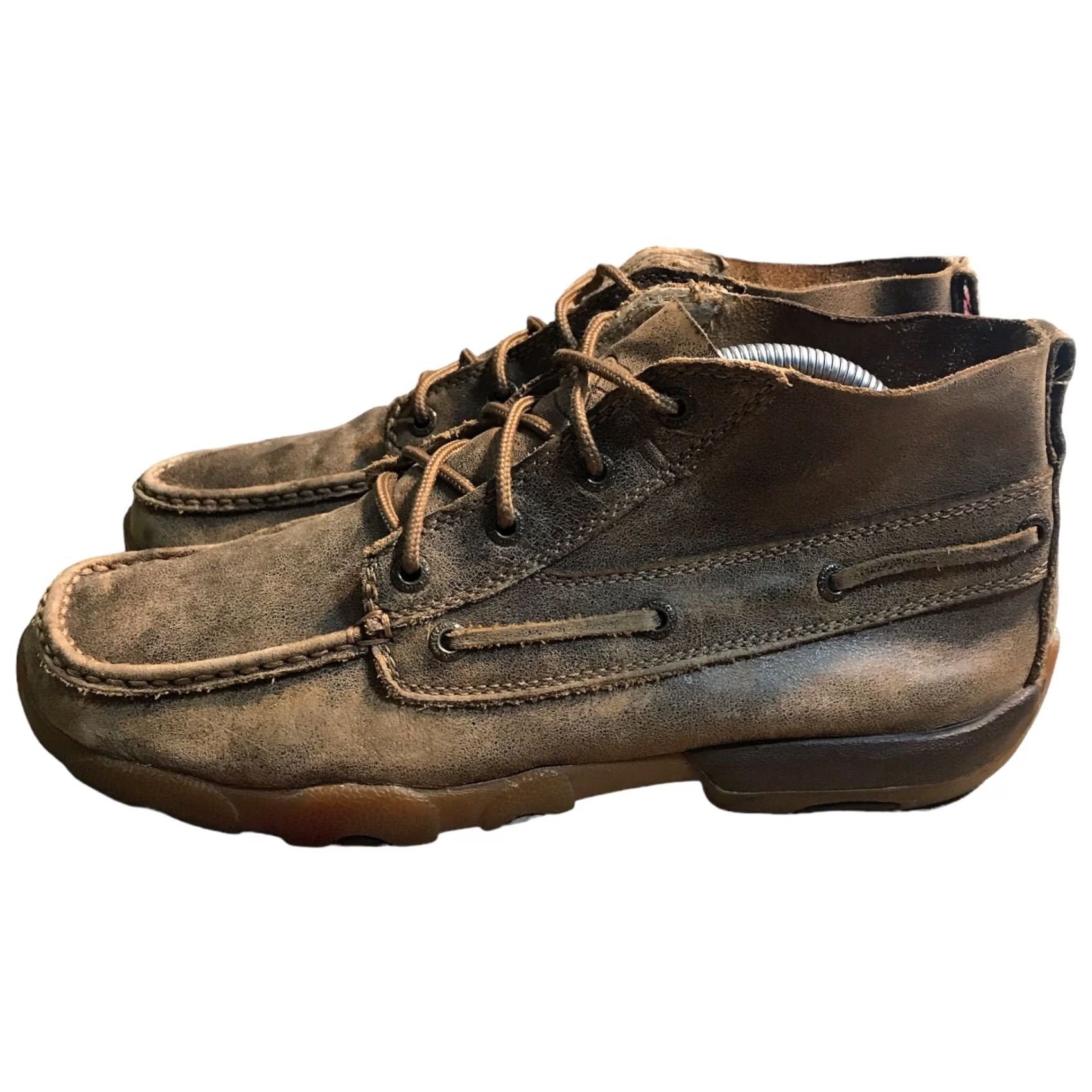 Twisted X Twisted X Mens Chukka Boots Lace Up Driving Moc Brown Size 8M MDM0007 M Casual Western Cowboy Size US 8 / EU 41 - 3 Thumbnail