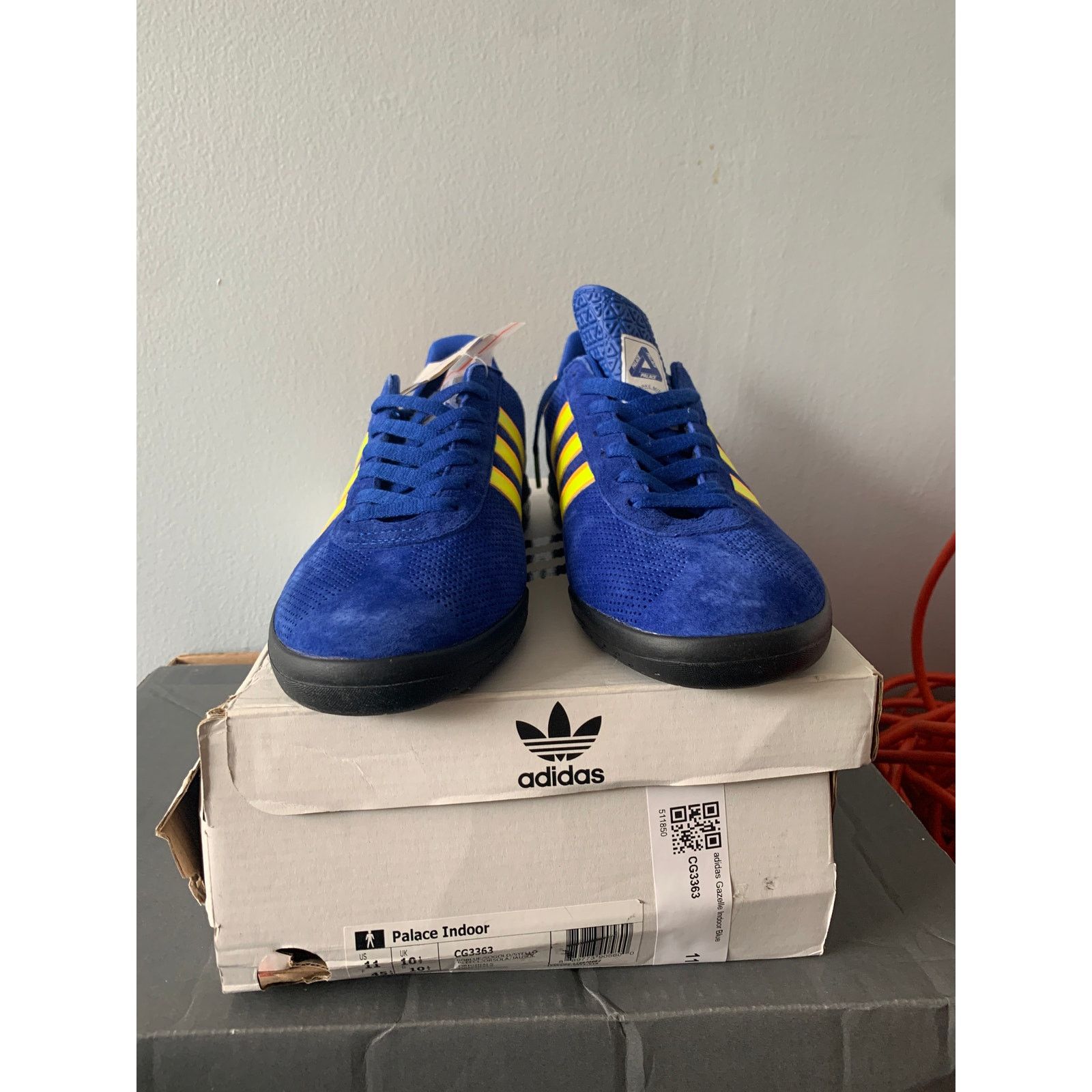 Adidas adidas x Palace Gazelle Indoor Blue Yellow Size 11 BRAND NEW Size US 11 / EU 44 - 2 Thumbnail