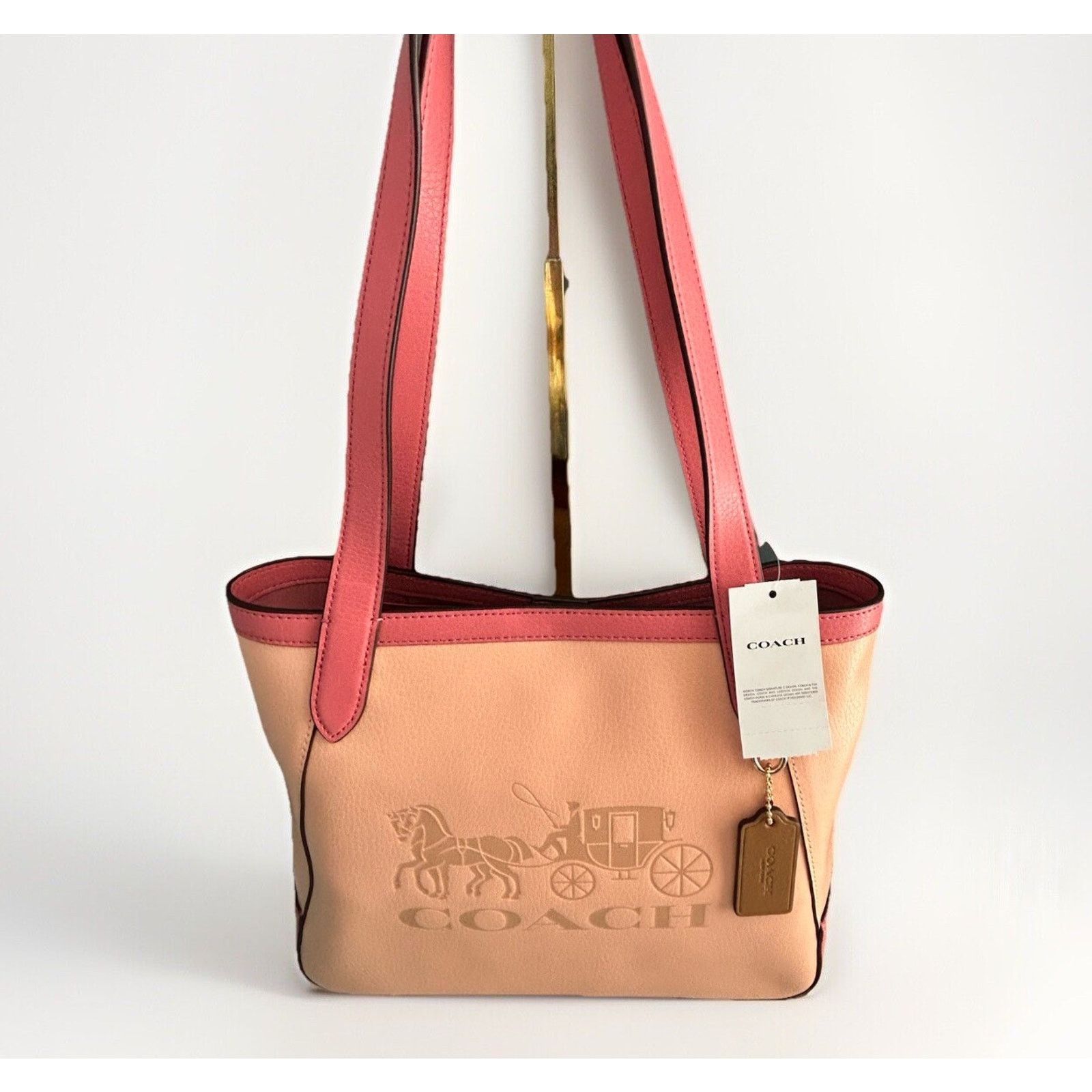 Coach Coach Leather Tote 27 Pink Blush C5775 Carriage Colorblock Size ONE SIZE - 15 Thumbnail