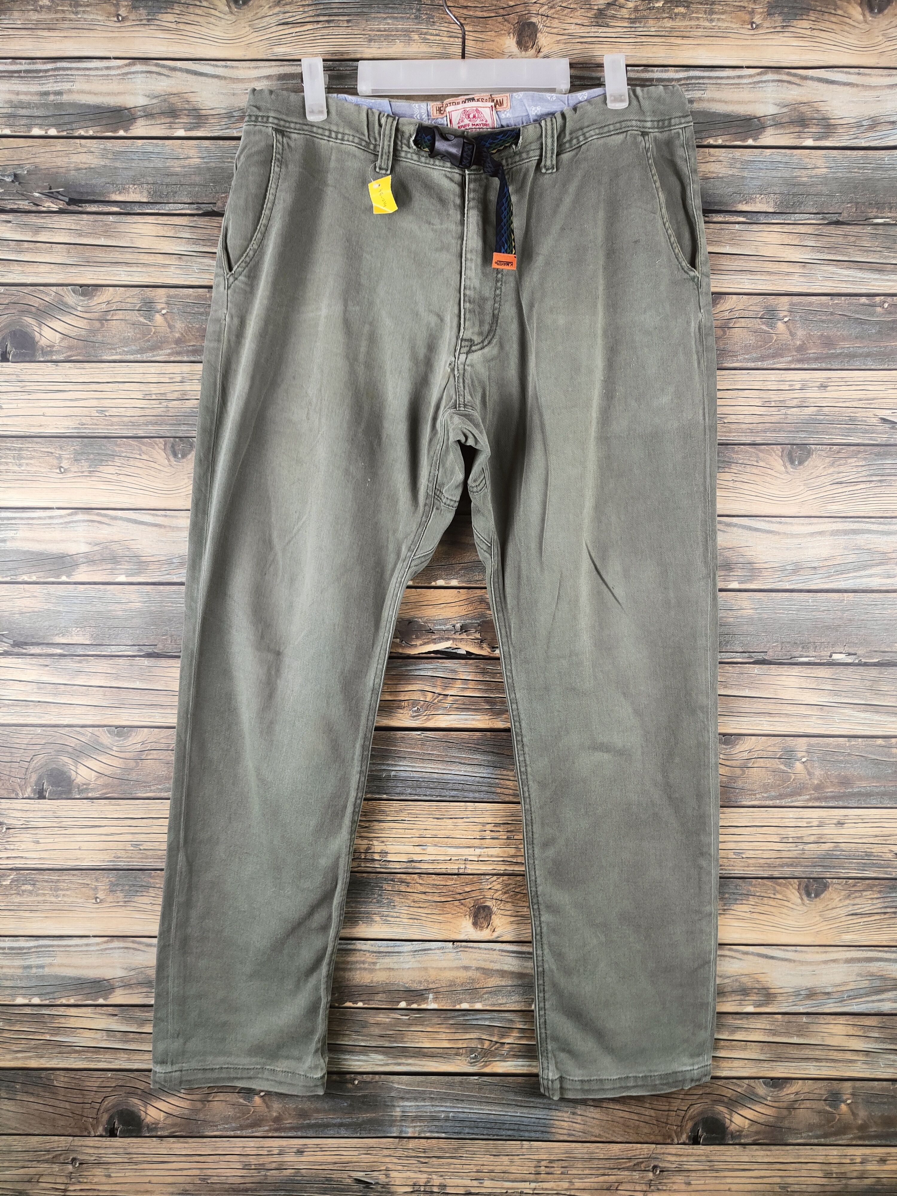 Japanese Brand DL Kriff Mayer Army Green Multipocket Casual Pants #46-214 Size US 32 / EU 48 - 1 Thumbnail