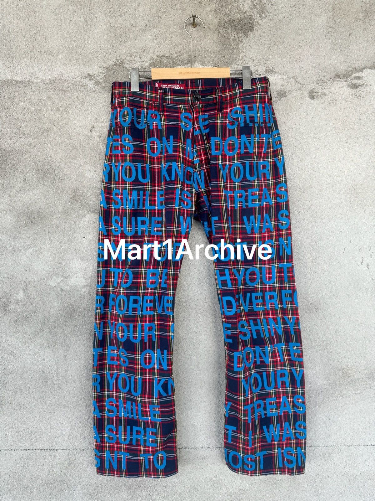 Junya Watanabe Junya Watanabe Levi’s 2001AD “Poem” Plaid Trousers Size US 32 / EU 48 - 1 Thumbnail