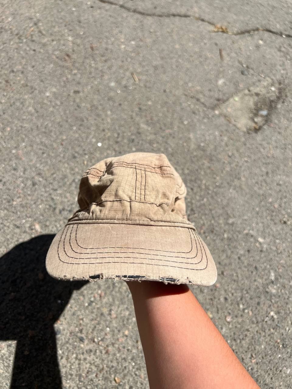 Japanese Brand × Vintage Vintage Y2K Active Military Style Distressed Cap Size ONE SIZE - 3 Thumbnail