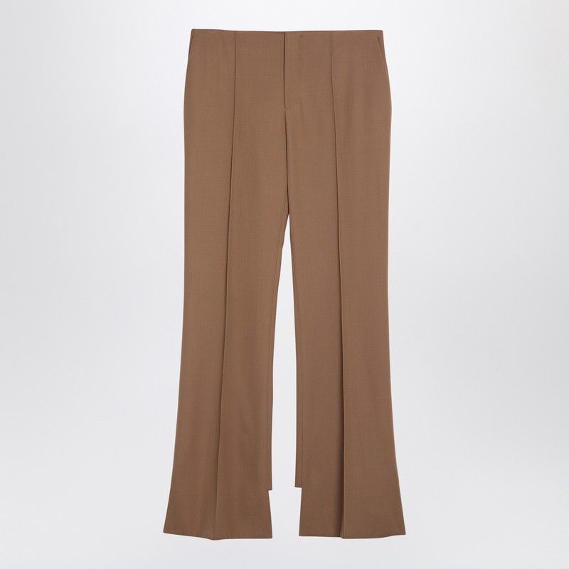 Chloe Chloe Beige Asymmetrical Wool Trousers Size 32" / US 10 / IT 46 - 1 Thumbnail