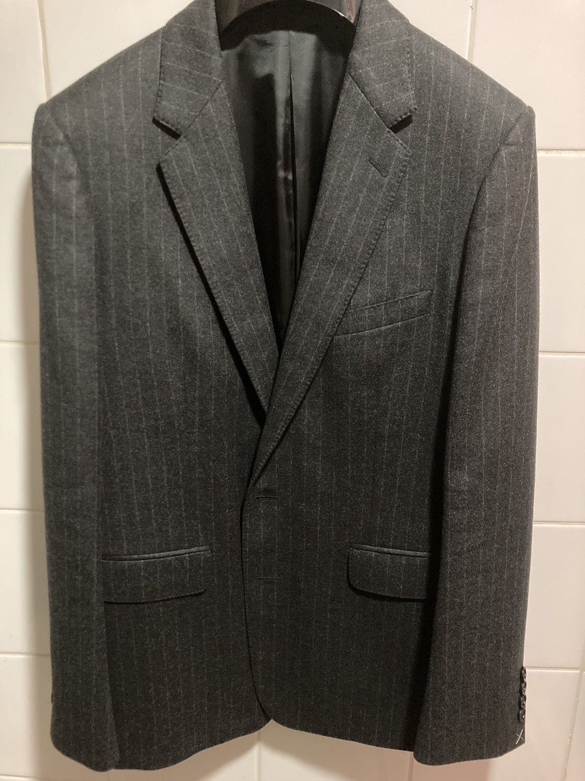 Celine CELINE FW23 Striped Flannel Jacket Size 52L - 3 Thumbnail