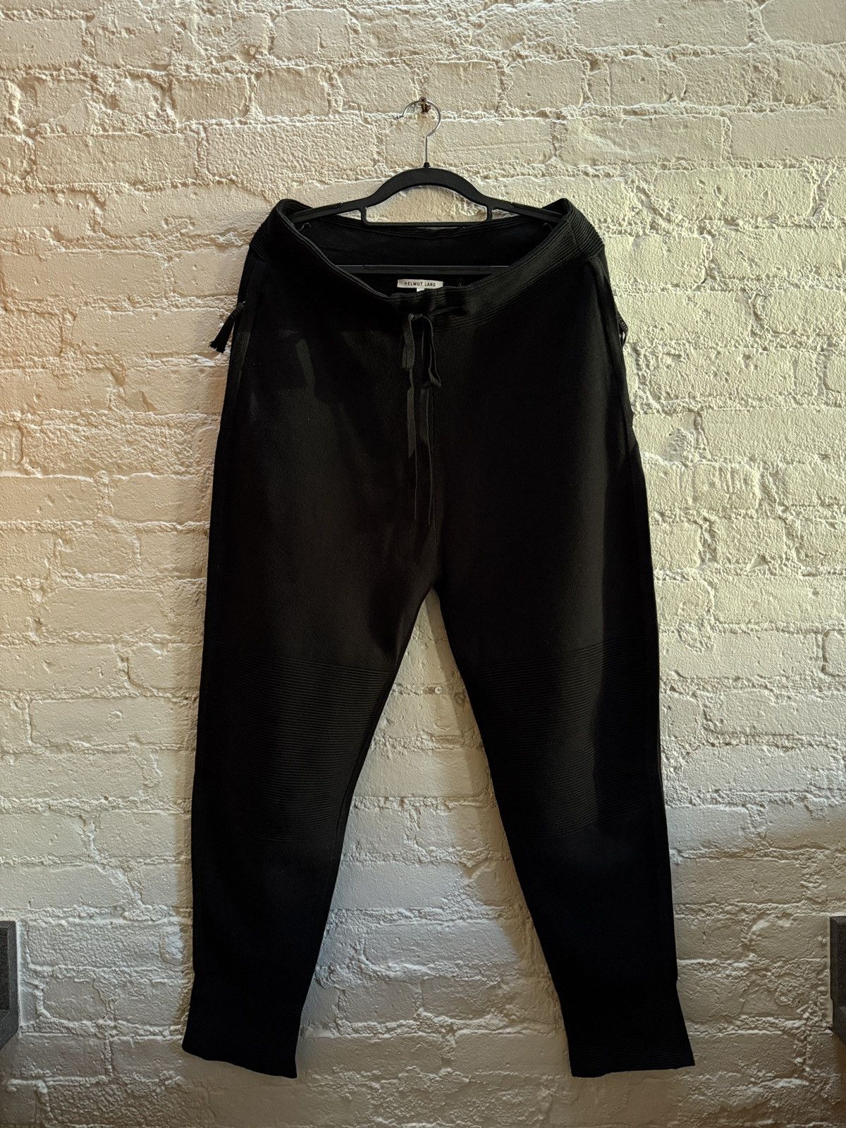Helmut Lang Black Ribbed Sweatsuit Set Size US L / EU 52-54 / 3 - 7 Thumbnail